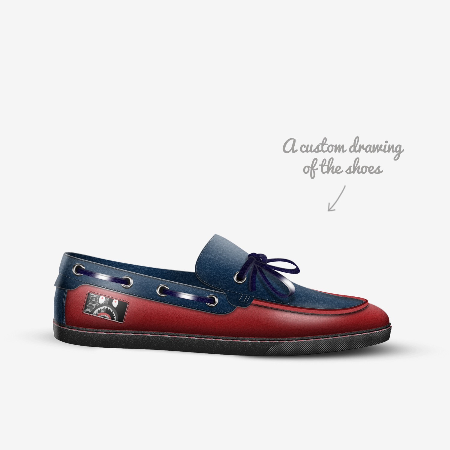 Litties  custom made in Italy shoes by Adam F | Sketch view