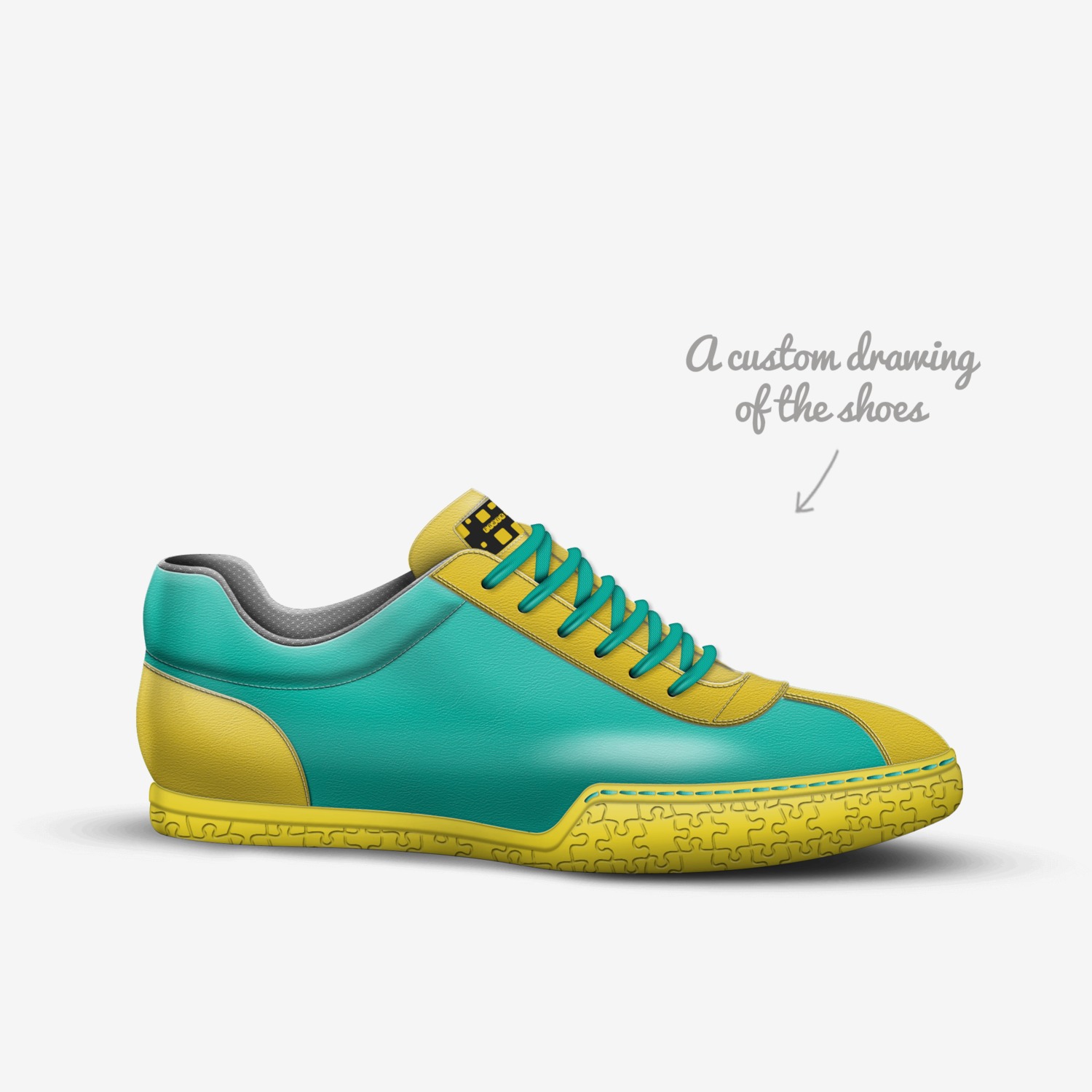 Frank air custom made in Italy shoes by Frank Elford | Sketch view