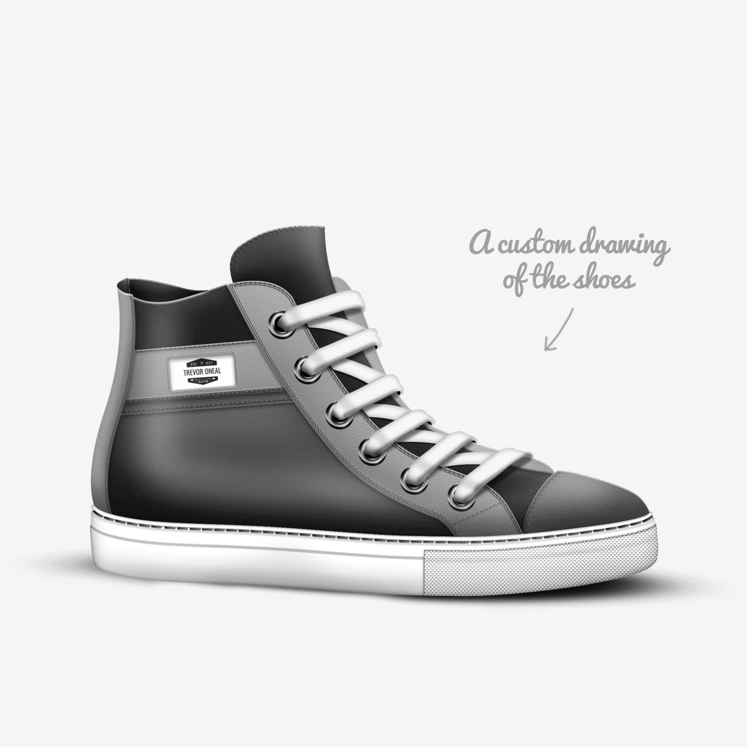 Trevor ONeal custom made in Italy shoes by Kjdnk | Sketch view
