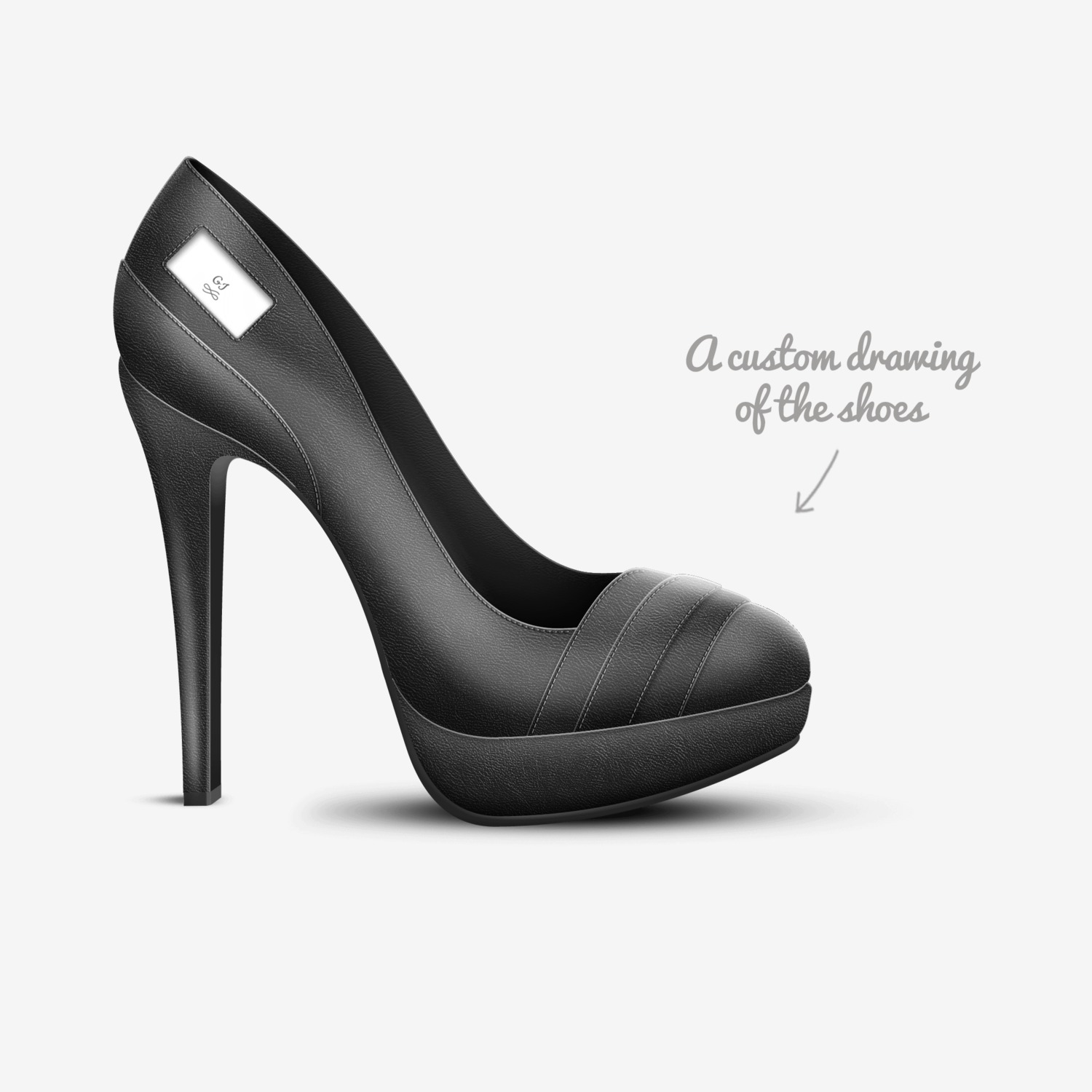GI custom made in Italy shoes by Latina Kimbrough | Sketch view