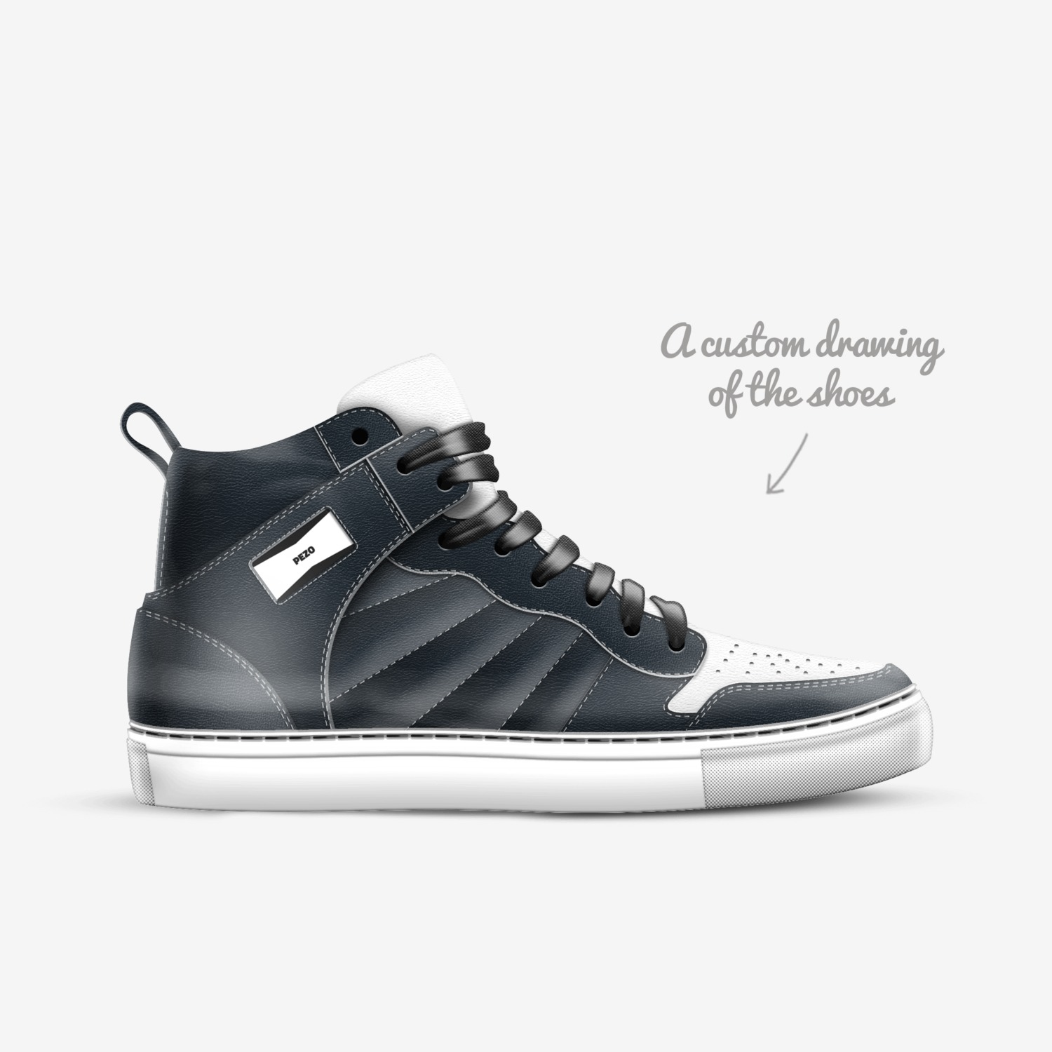 PEZO custom made in Italy shoes by Aleksandar Pezer | Sketch view