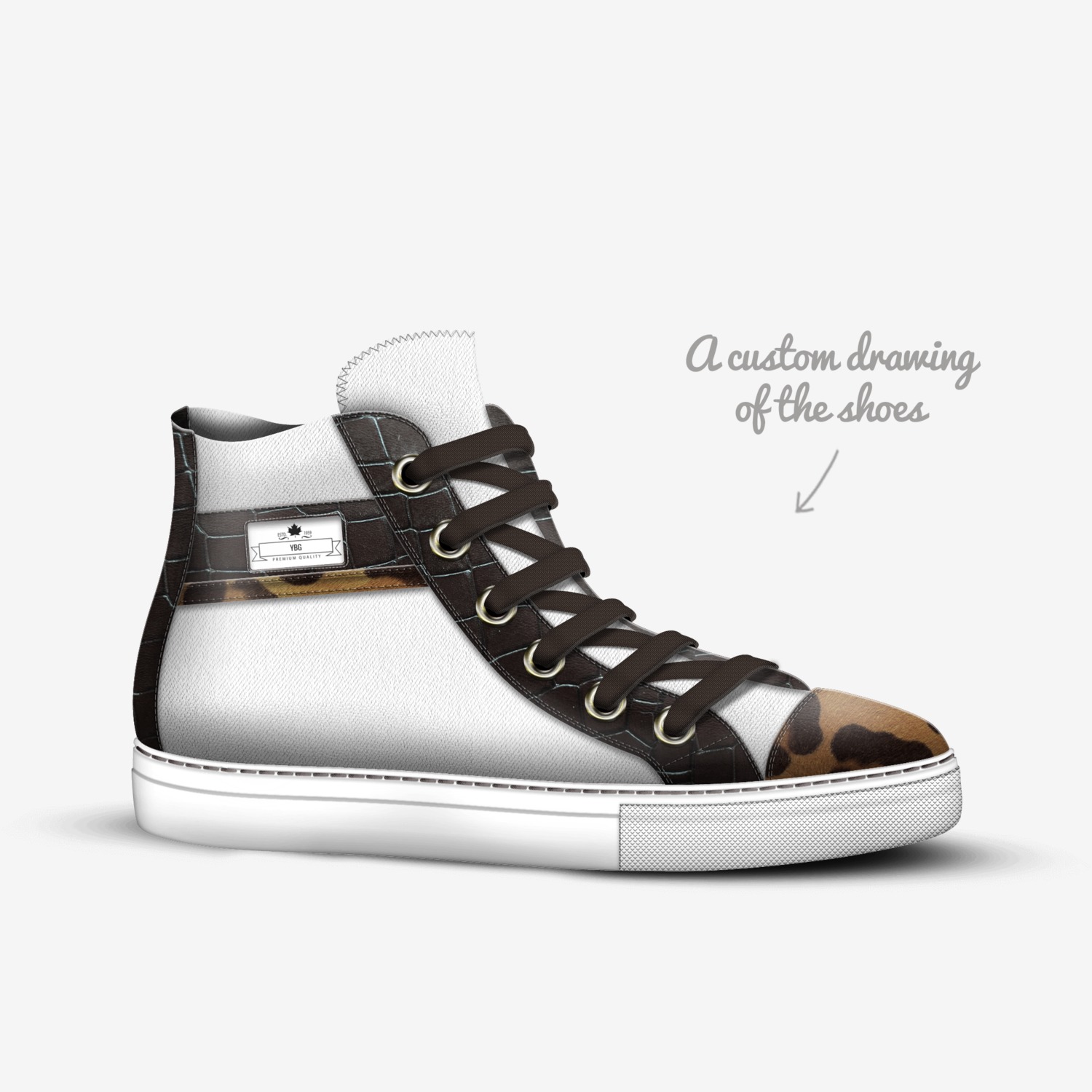 YBG custom made in Italy shoes by Facts Only | Sketch view