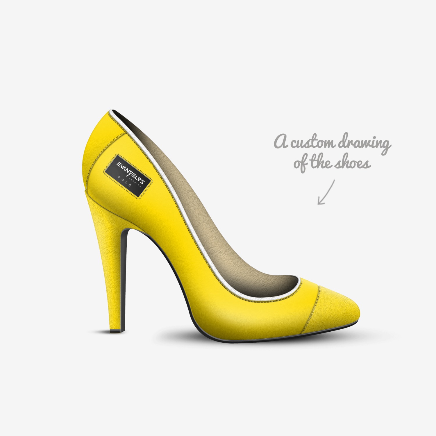 SOLE custom made in Italy shoes by Evangelos Fashion | Sketch view