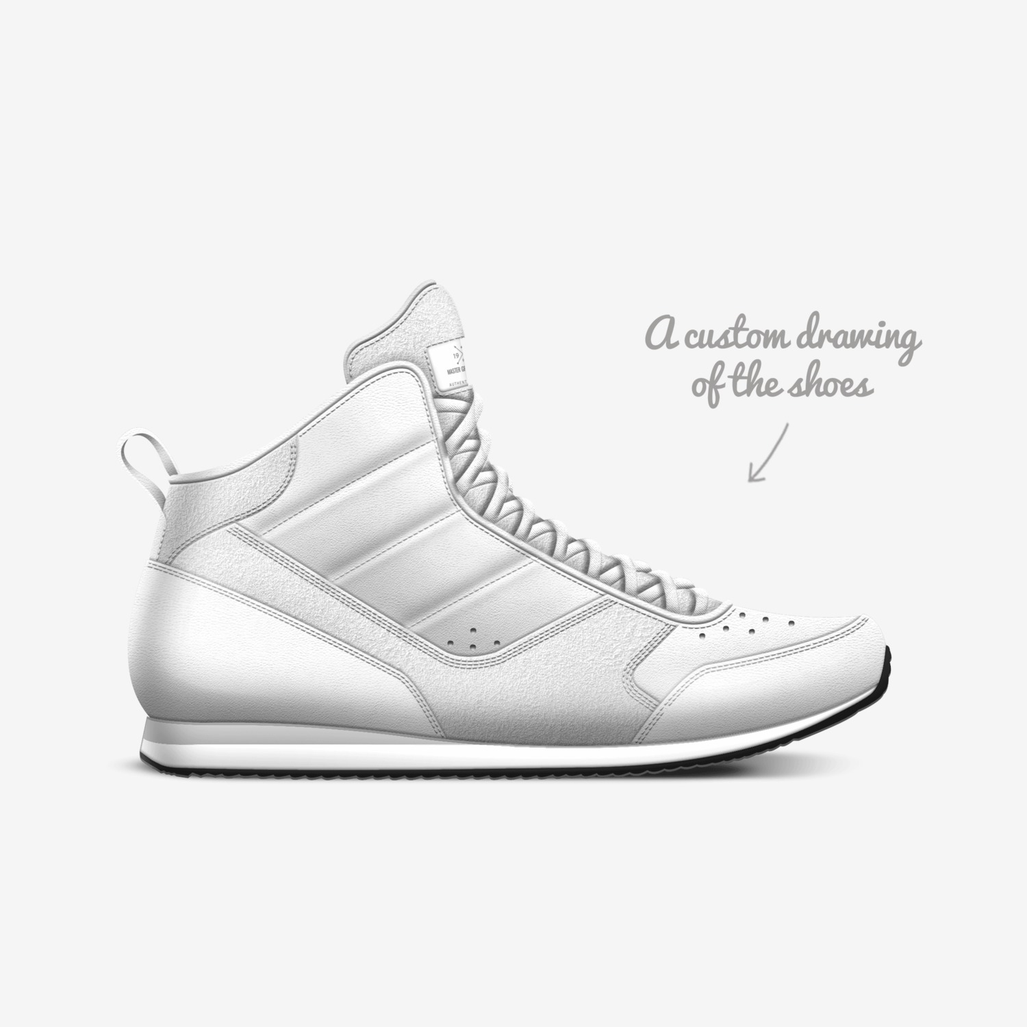 MASTER GROOMER +1 custom made in Italy shoes by Marvin Church | Sketch view