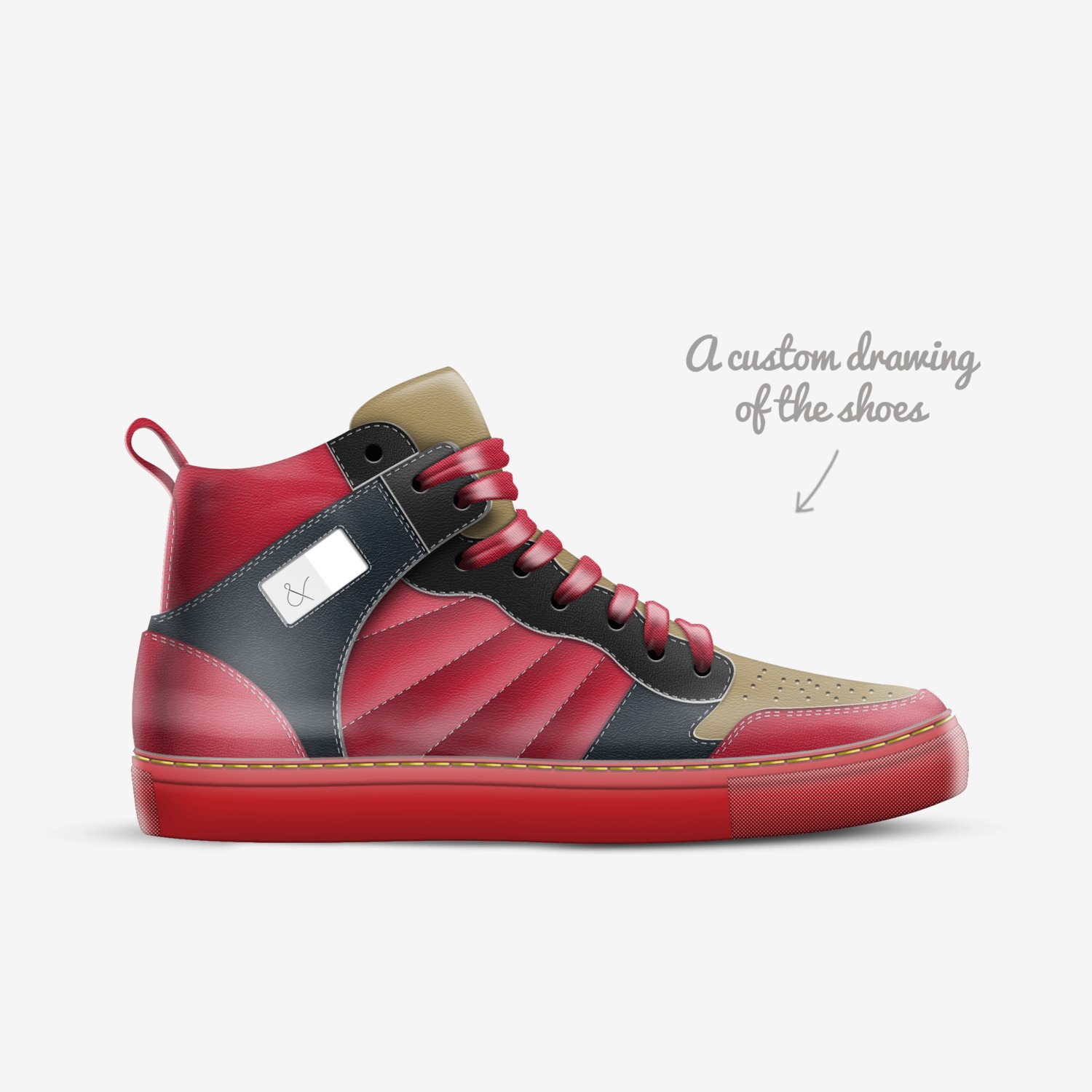 Poetry custom made in Italy shoes by Shaquille Robinson | Sketch view