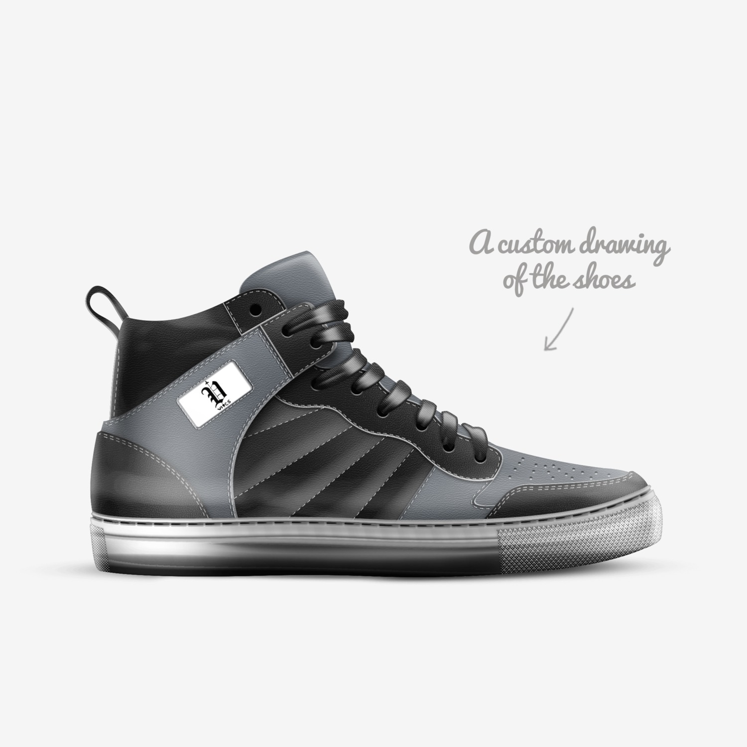 Vic's style custom made in Italy shoes by Brayden Murphy | Sketch view