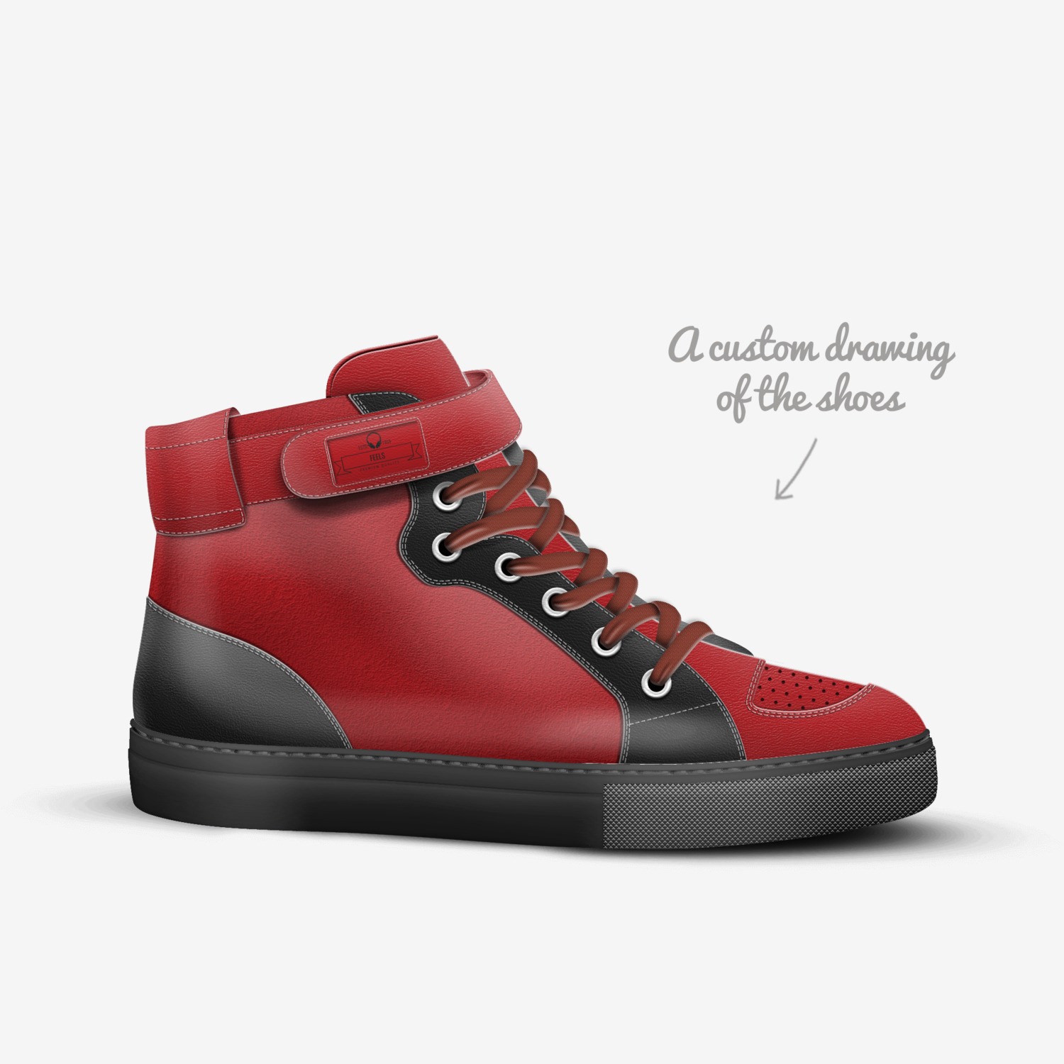 Rick and Morty sho custom made in Italy shoes by Junior Mares | Sketch view