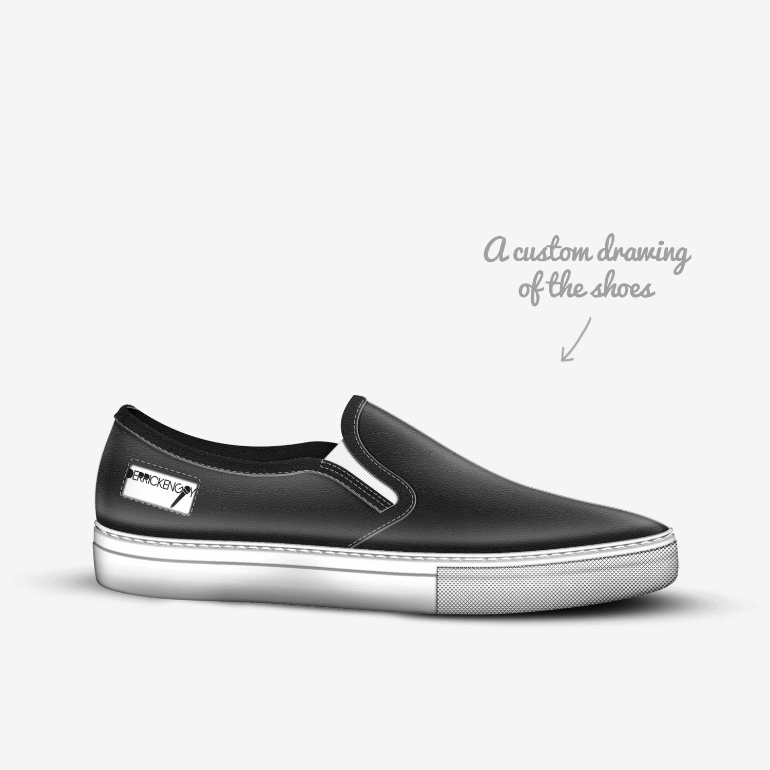 Poetry  custom made in Italy shoes by Derrick | Sketch view