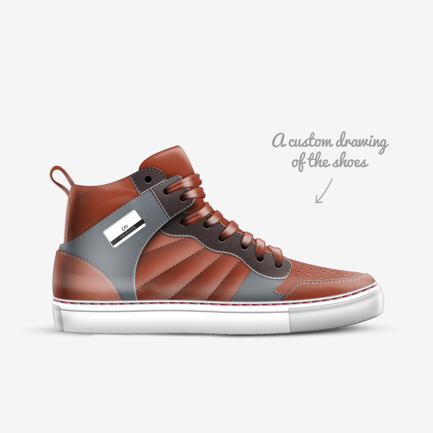 Litz custom made in Italy shoes by Ecfcf3v | Sketch view