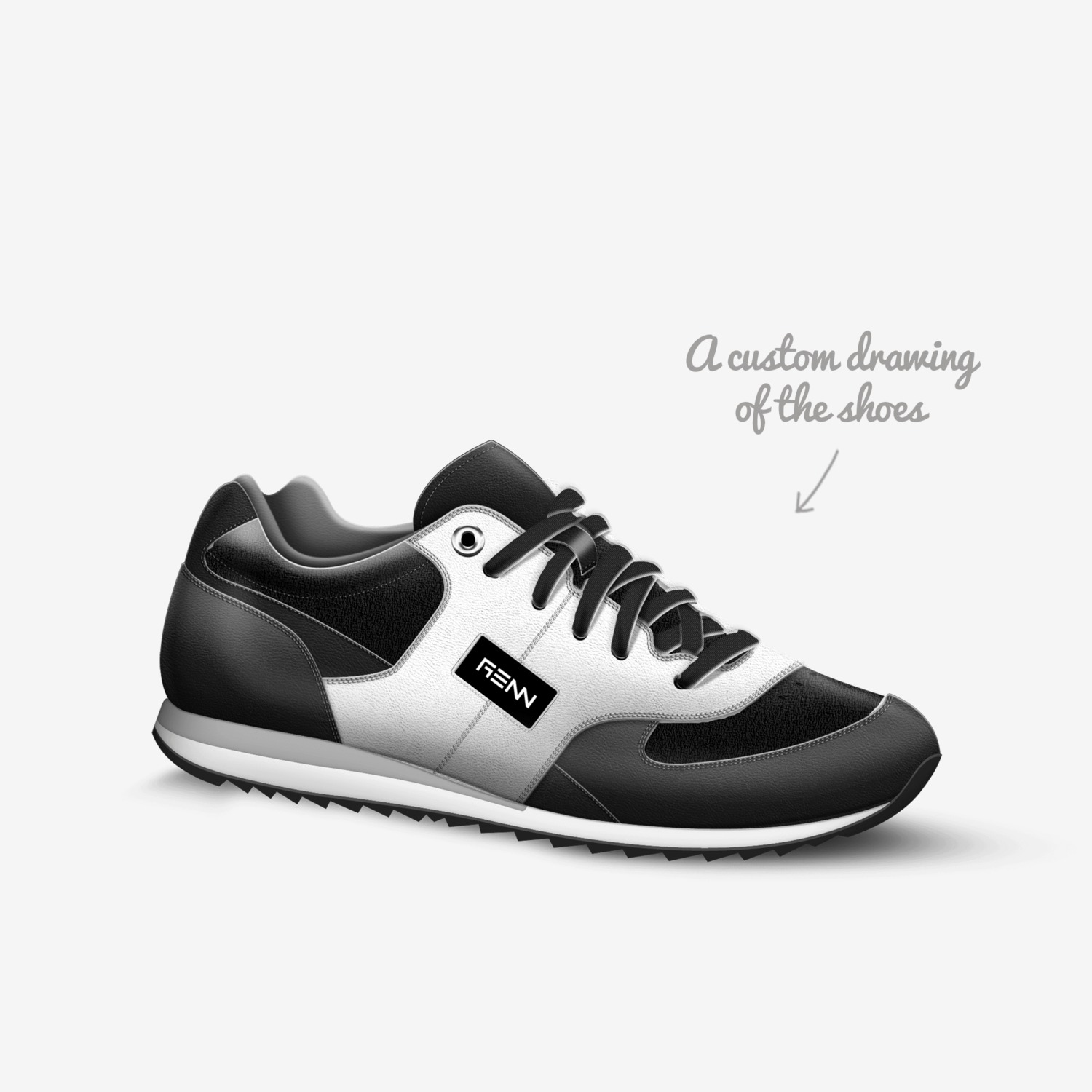 RENN custom made in Italy shoes by Evangelos Fashion | Sketch view
