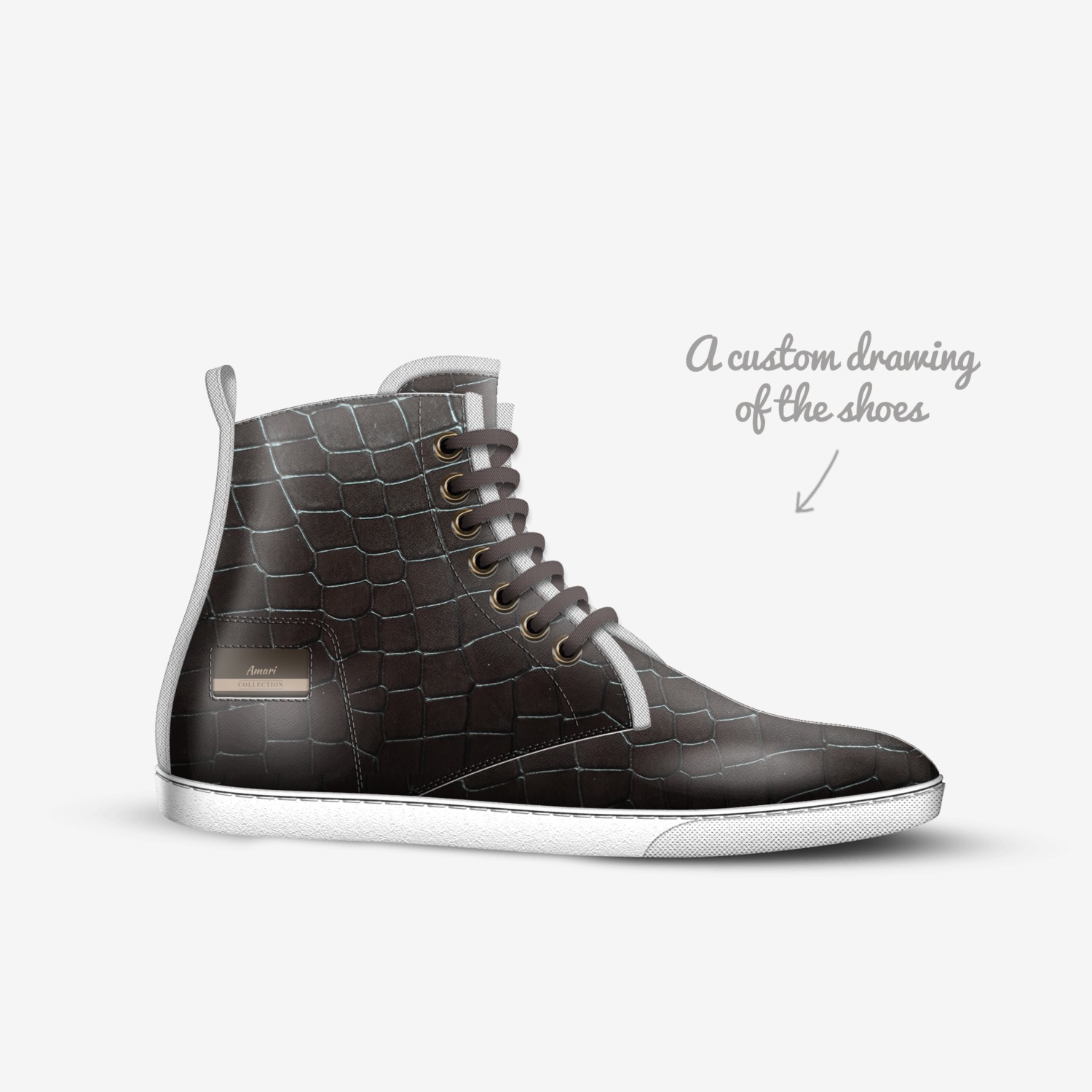 Amari custom made in Italy shoes by Andrico Thompson | Sketch view