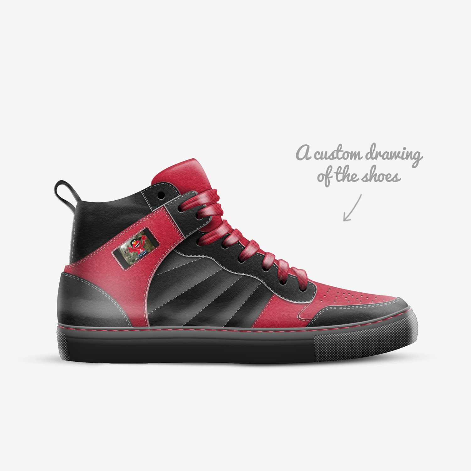 elmo custom made in Italy shoes by Vincent Mistretta | Sketch view