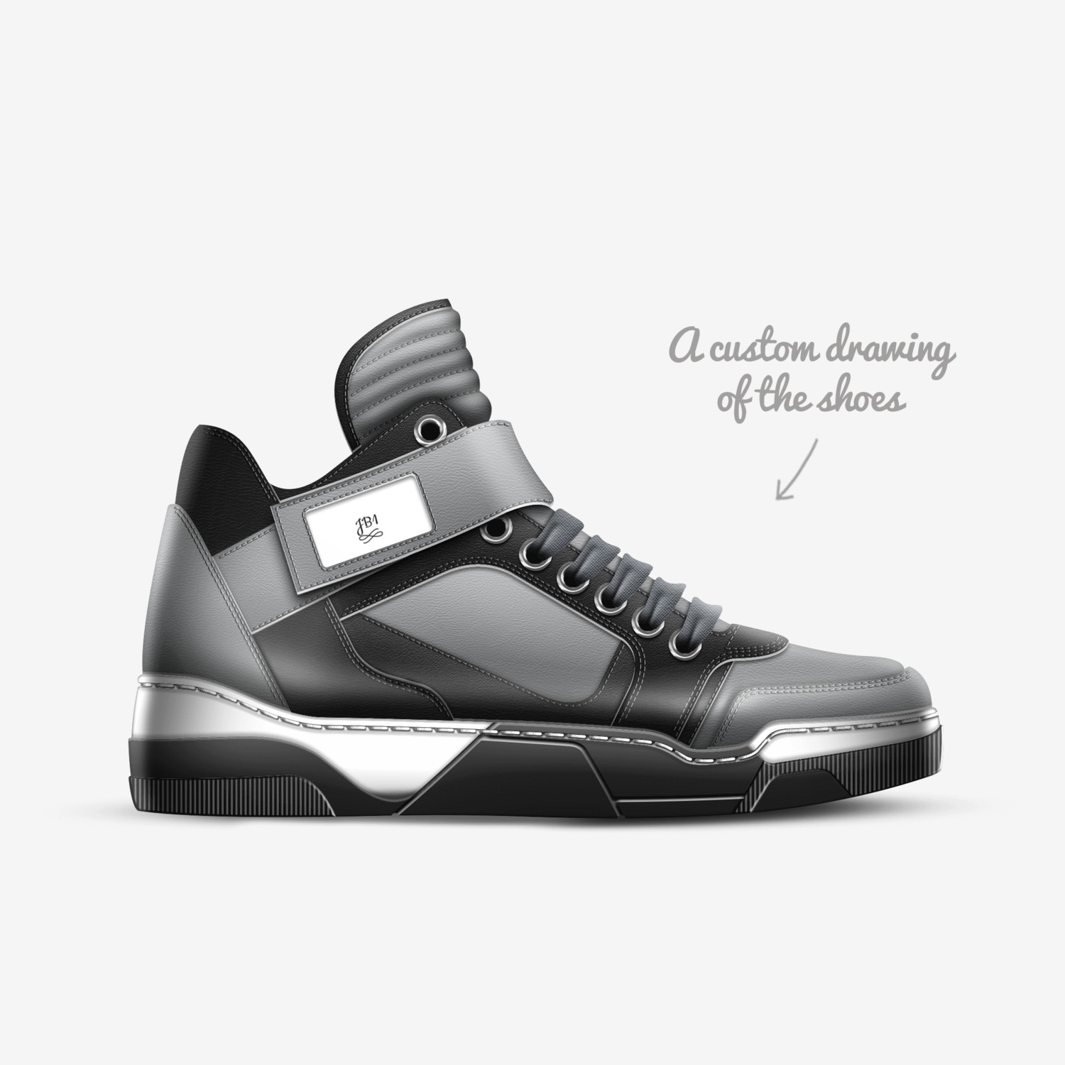JB1 custom made in Italy shoes by Jayden Bushey | Sketch view