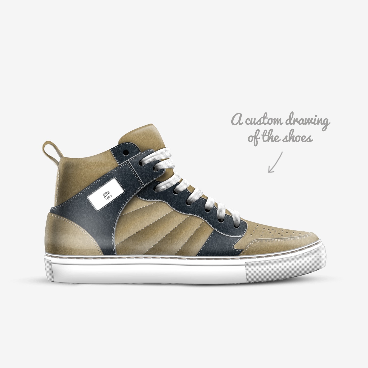 JB2 custom made in Italy shoes by Jayden Bushey | Sketch view