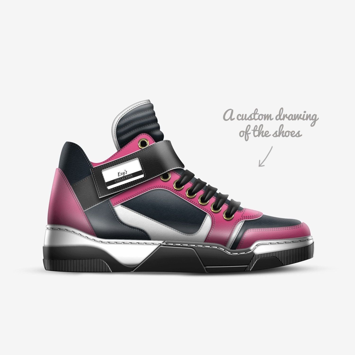 Ezy's custom made in Italy shoes by Elisha Howell | Sketch view