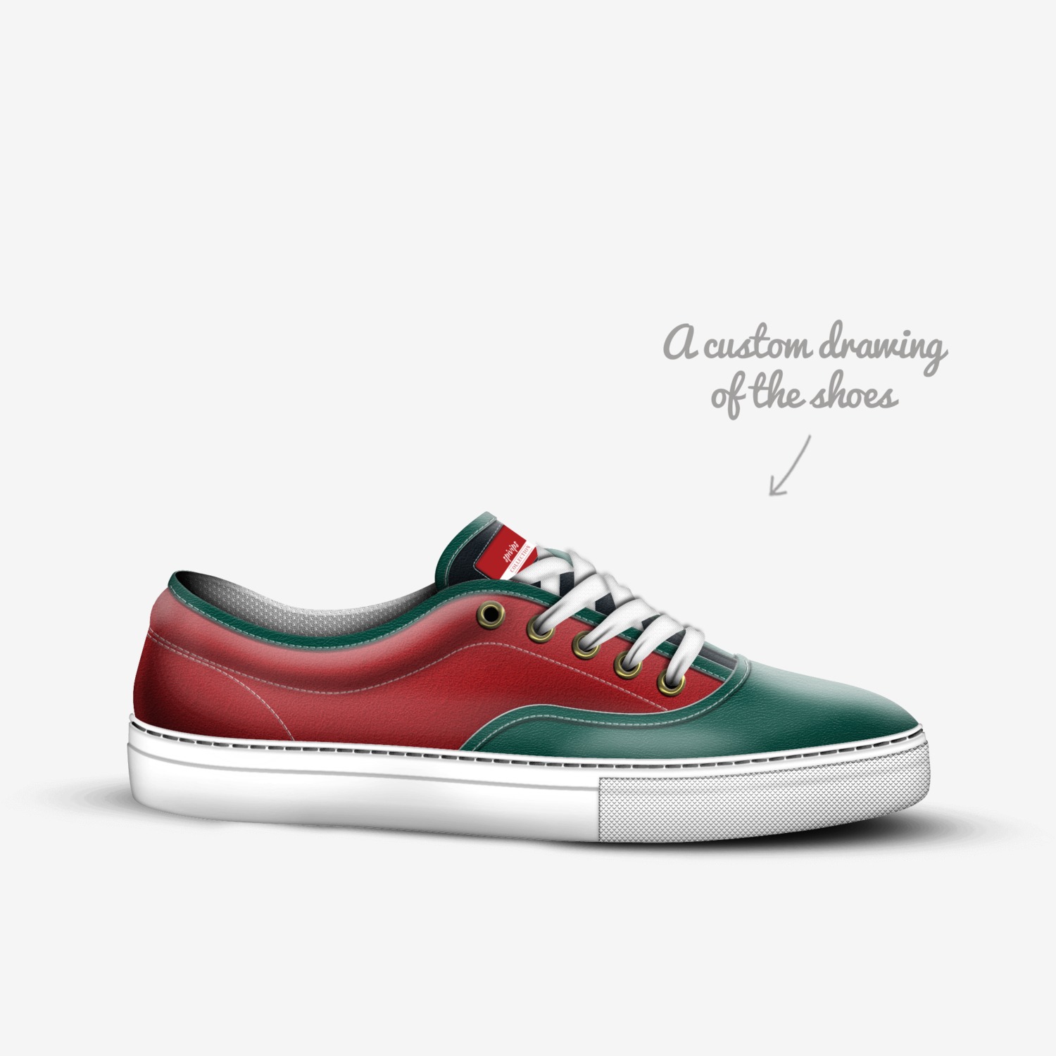 spivips custom made in Italy shoes by Kareem | Sketch view