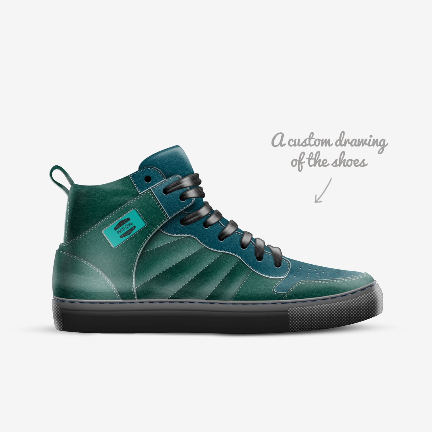 Pryo Gens custom made in Italy shoes by Joshua Henry | Sketch view