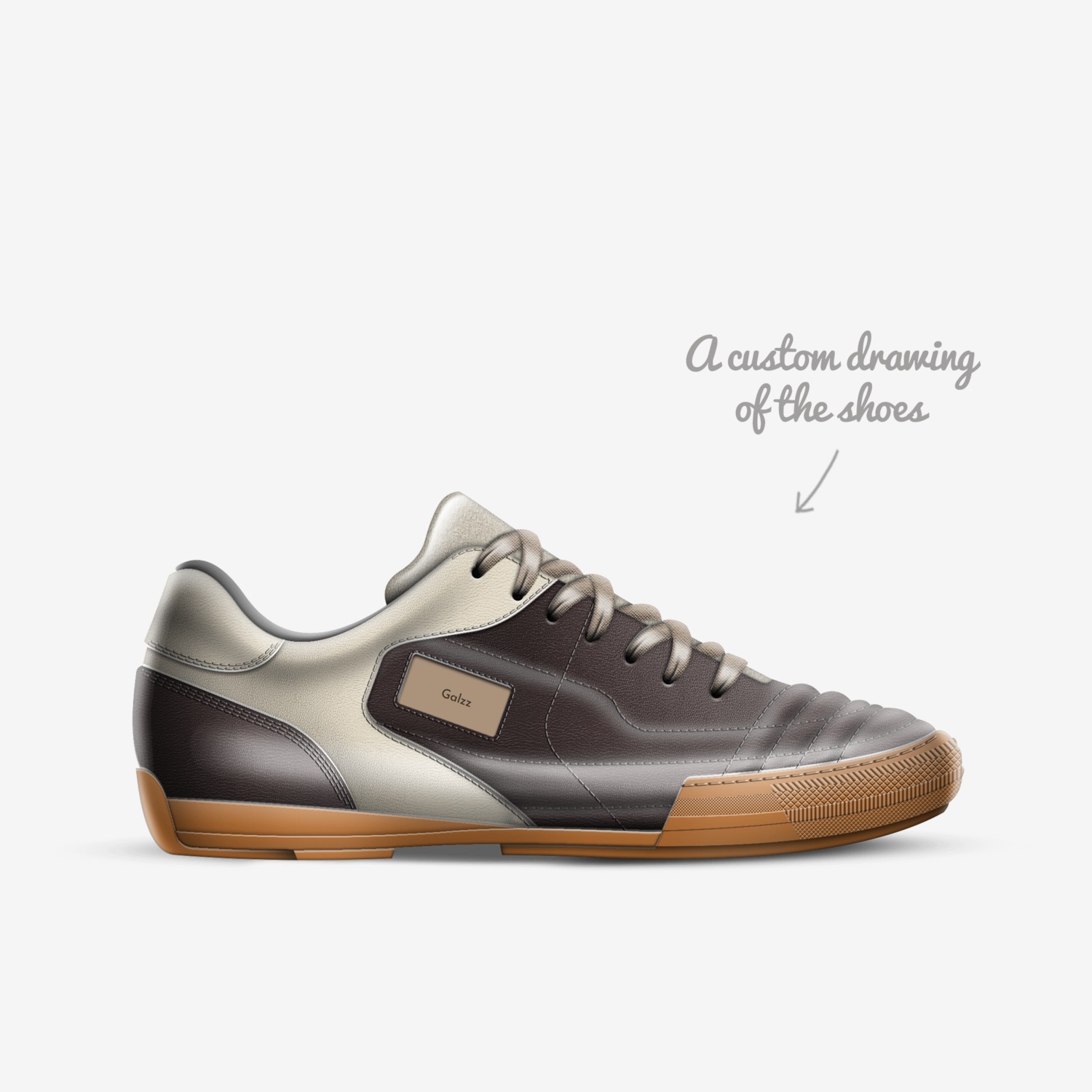 Galzz custom made in Italy shoes by Lazar Dukic | Sketch view