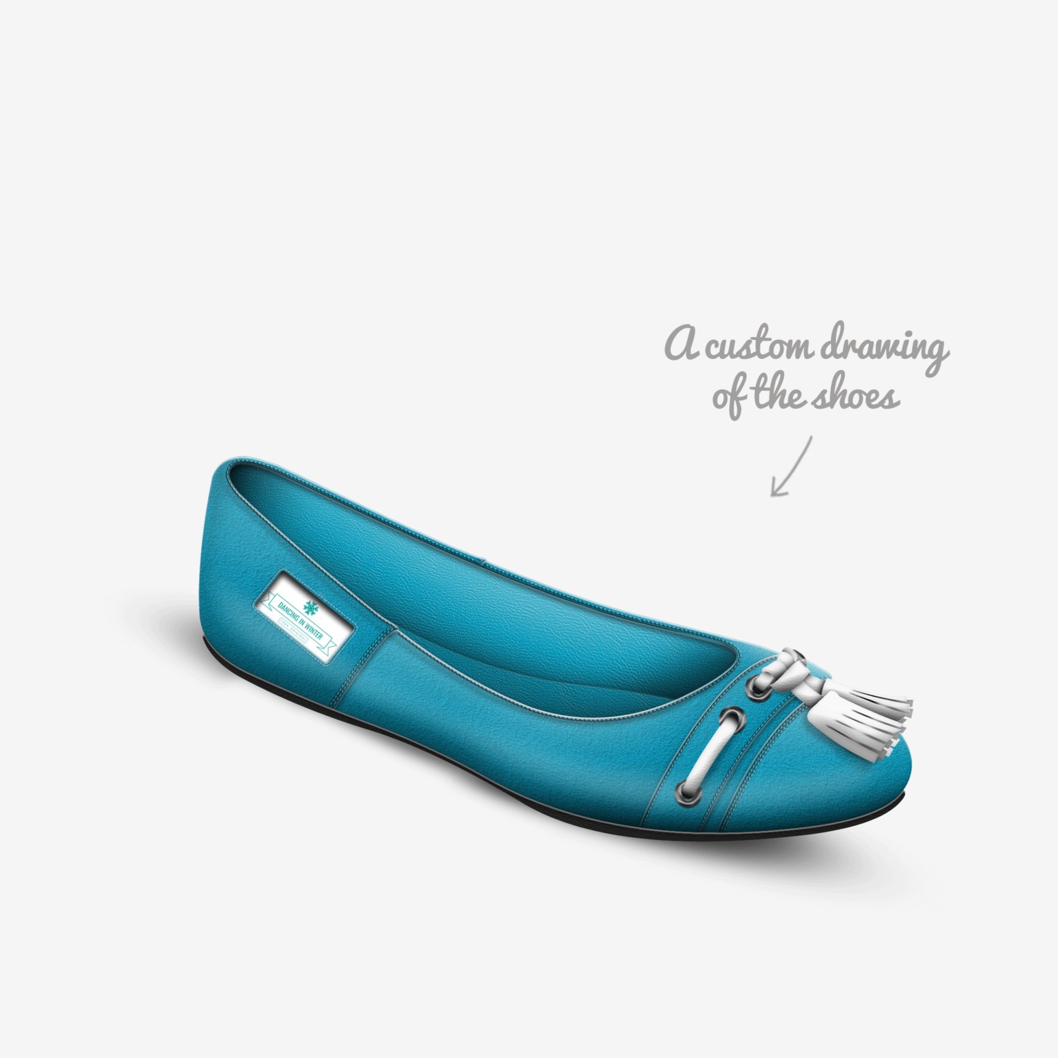 Dancing in Winter custom made in Italy shoes by Chelbie Brown | Sketch view