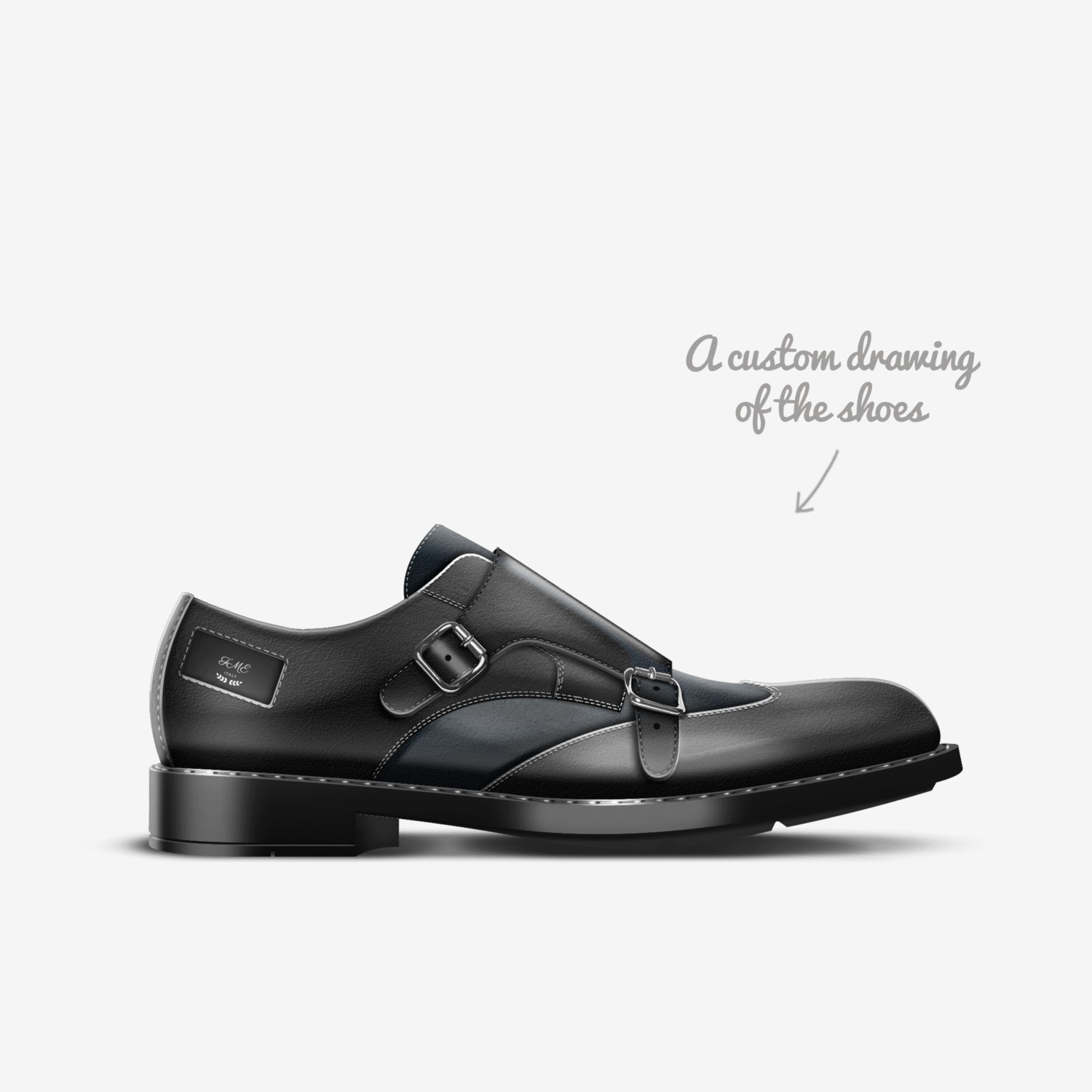 FME custom made in Italy shoes by Frederick Edmonds Sr | Sketch view