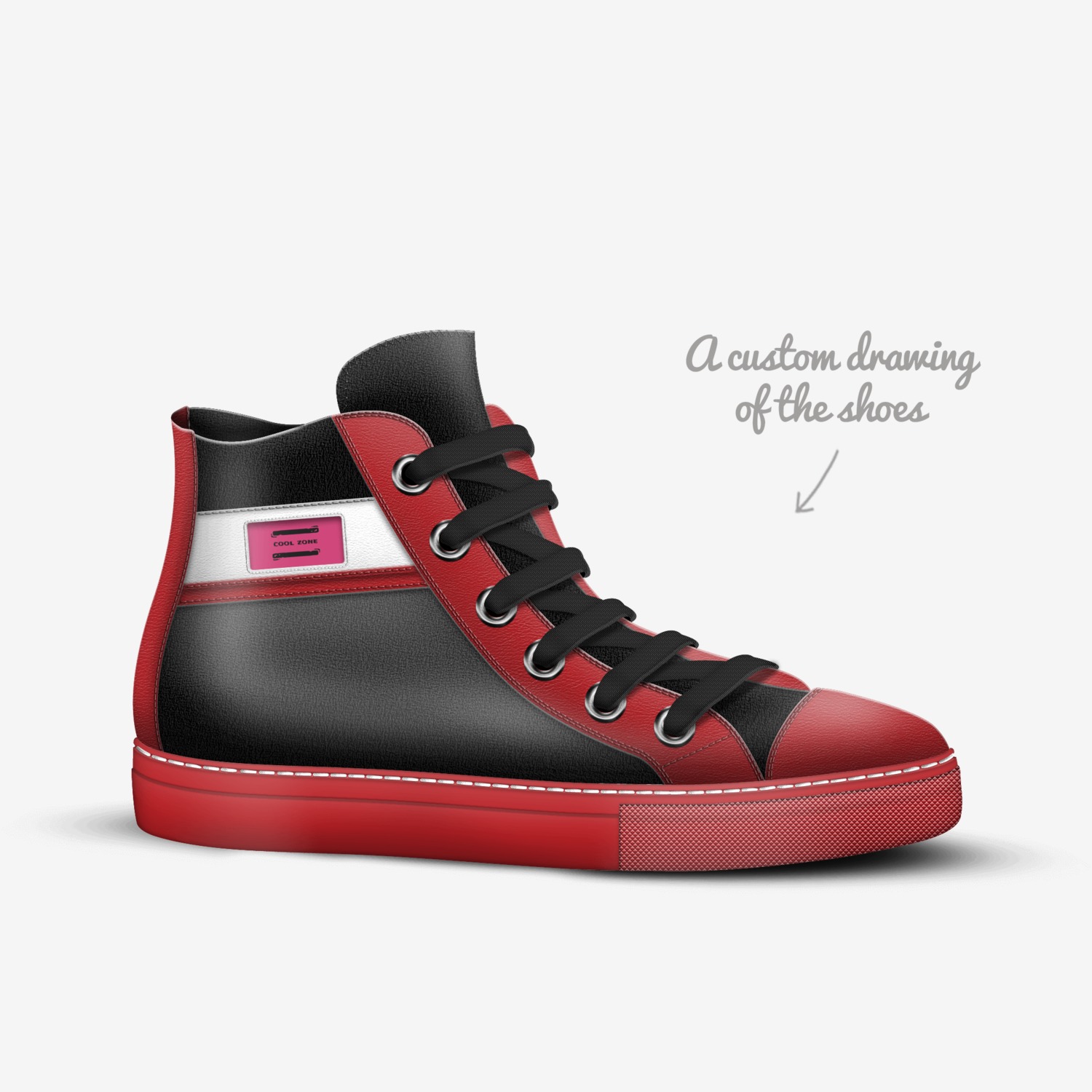 cool zone custom made in Italy shoes by Cain Starks | Sketch view