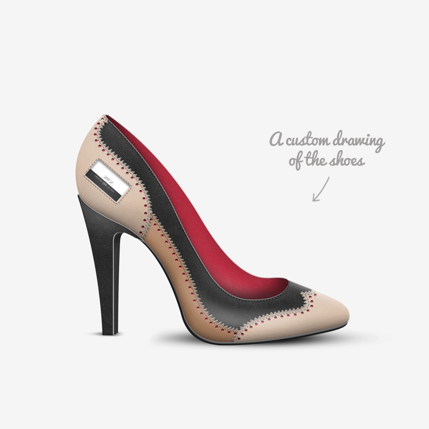 BCD custom made in Italy shoes by Brisaida Duarte | Sketch view