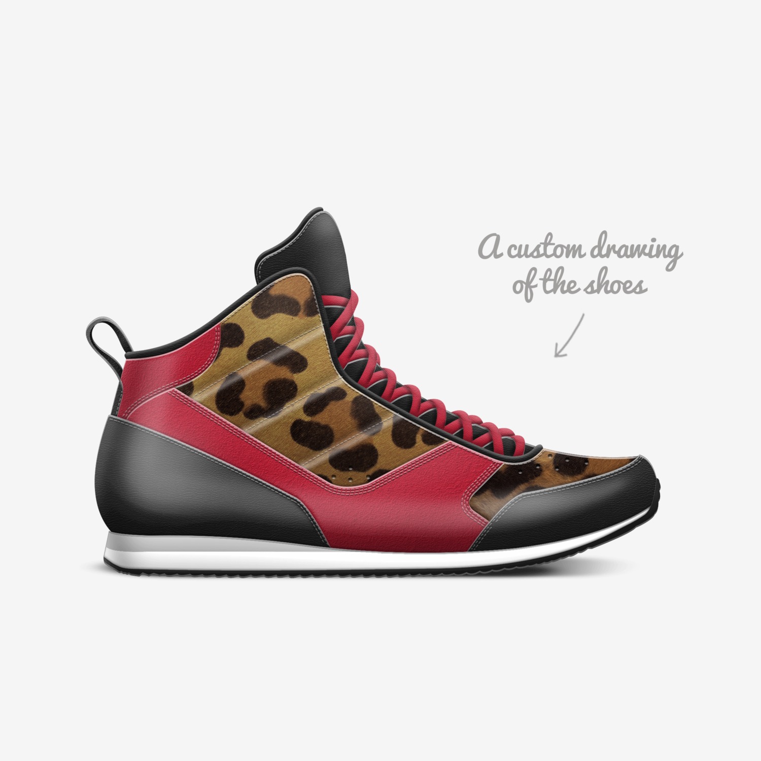 Nashae custom made in Italy shoes by Shantel Nashae | Sketch view