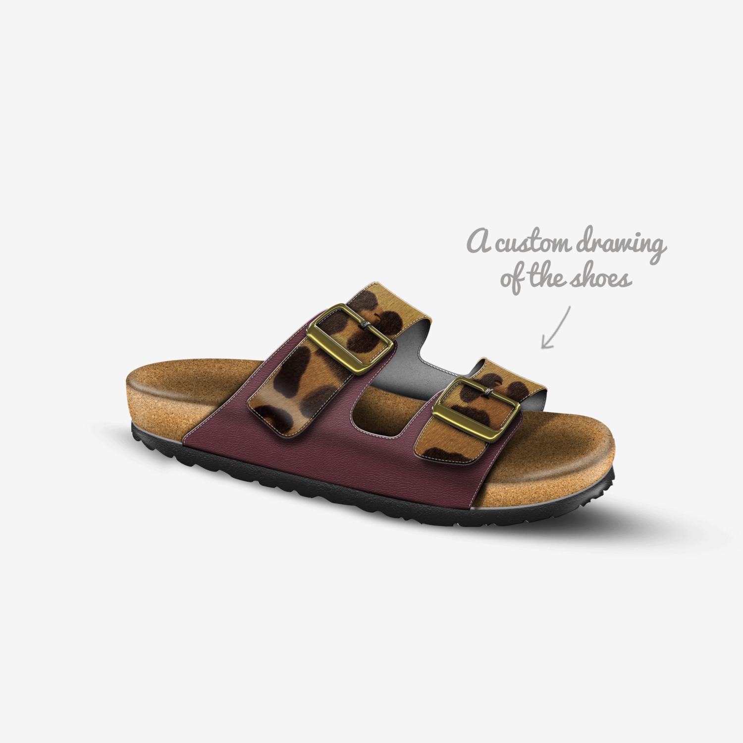 Nashae custom made in Italy shoes by Shantel Nashae | Sketch view