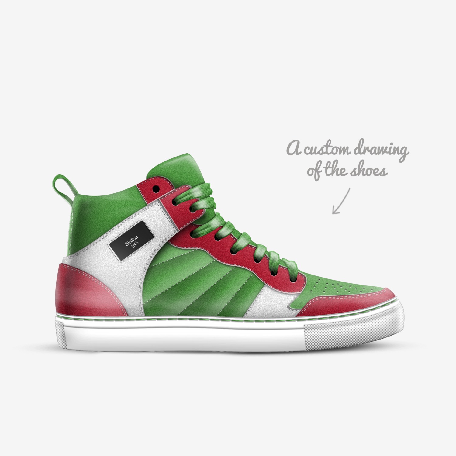 Sicilian custom made in Italy shoes by Michael | Sketch view