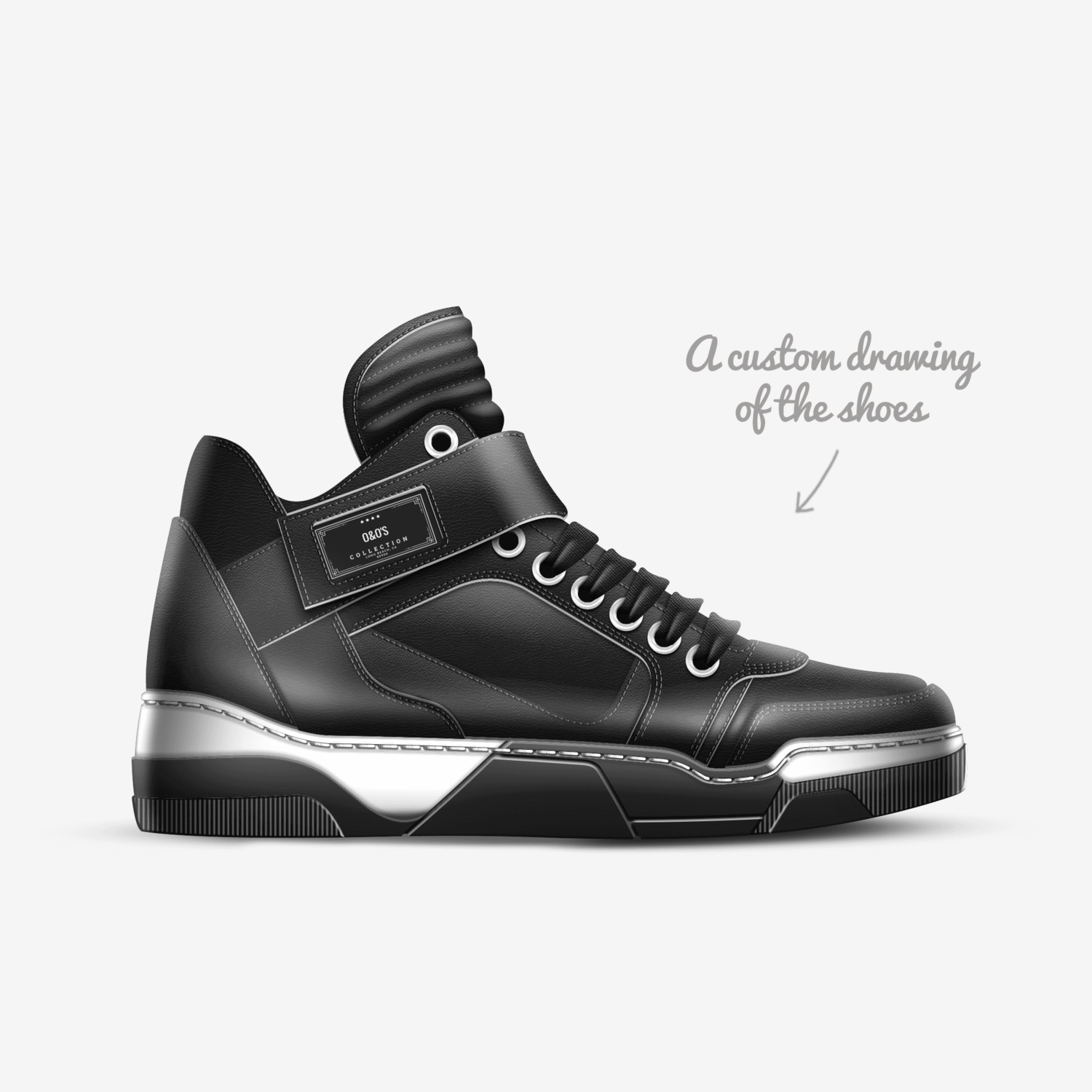 O&O's custom made in Italy shoes by Oliver Walker | Sketch view