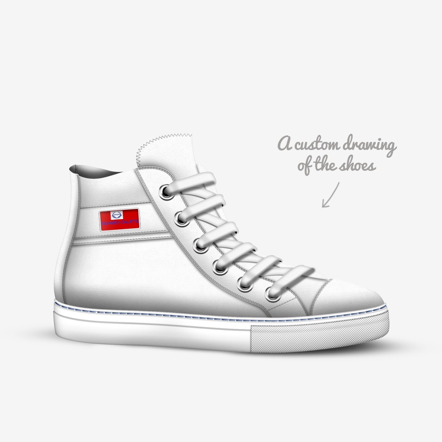 YAHWEH Galatic custom made in Italy shoes by Yahweh Ben Yahweh Bath Yahweh | Sketch view