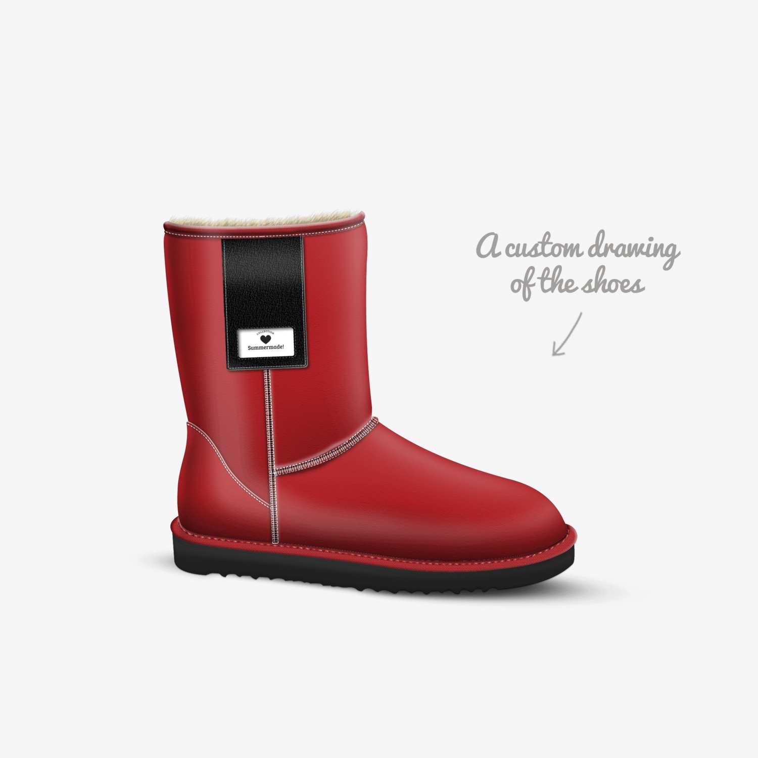 Summermade! custom made in Italy shoes by Caitlyn Sanders | Sketch view
