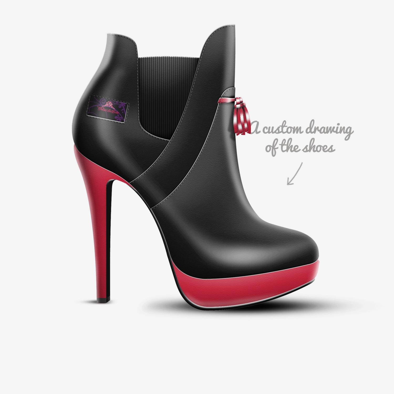 Felise KaBobo custom made in Italy shoes by Shamsud-din King | Sketch view