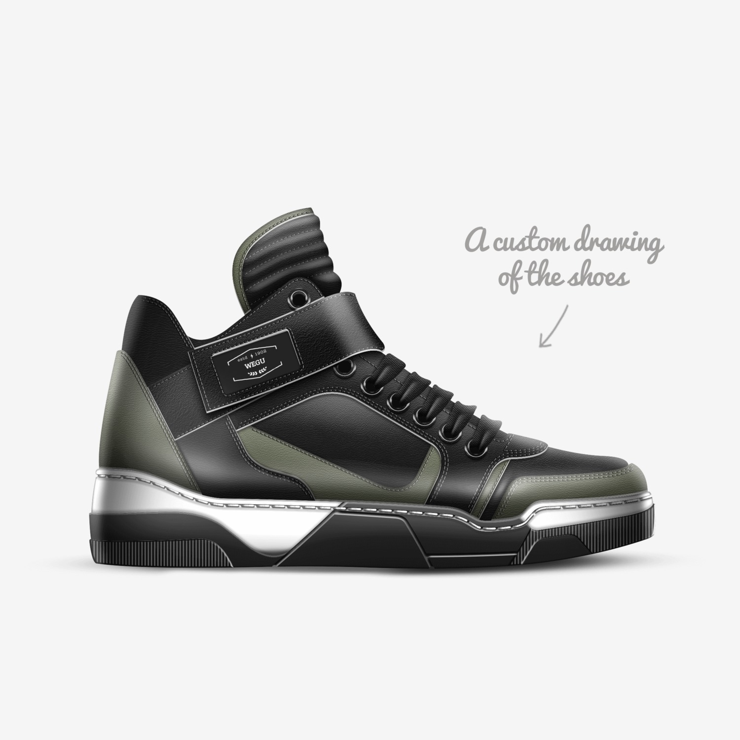 WEGU custom made in Italy shoes by Thomas Morgan | Sketch view