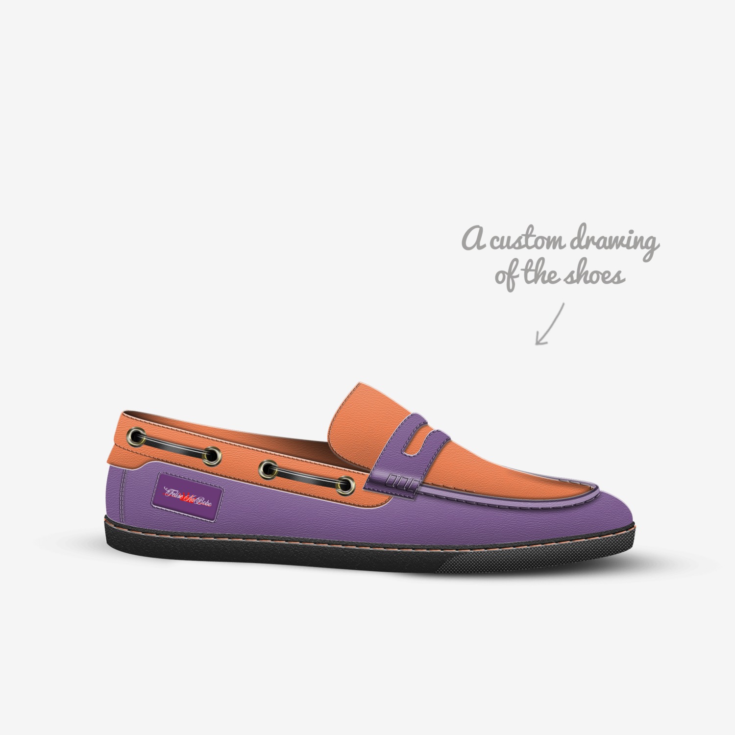 Felise KaBobo custom made in Italy shoes by Shamsud-din King | Sketch view