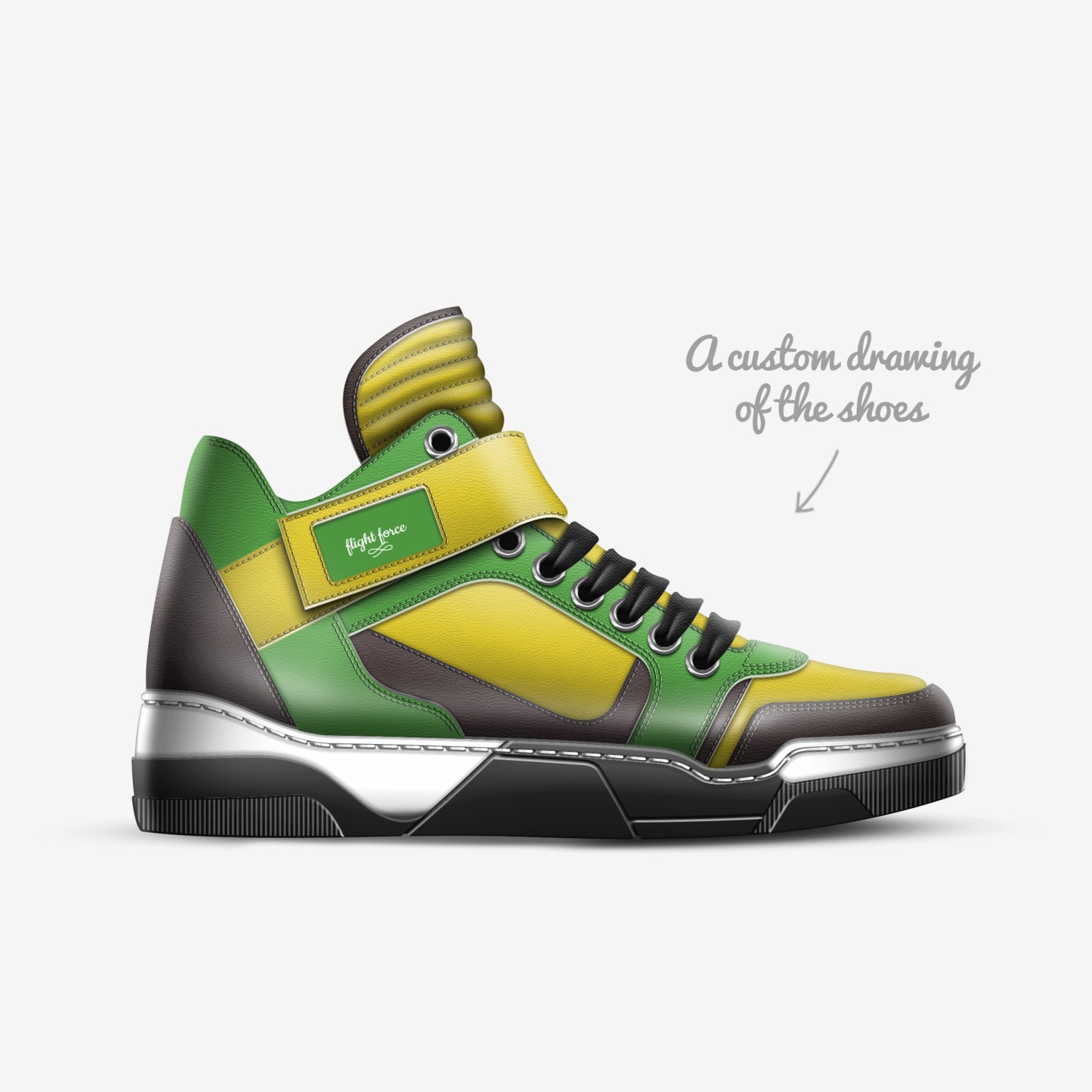 flight force custom made in Italy shoes by Daniel Bell-romaniuk | Sketch view