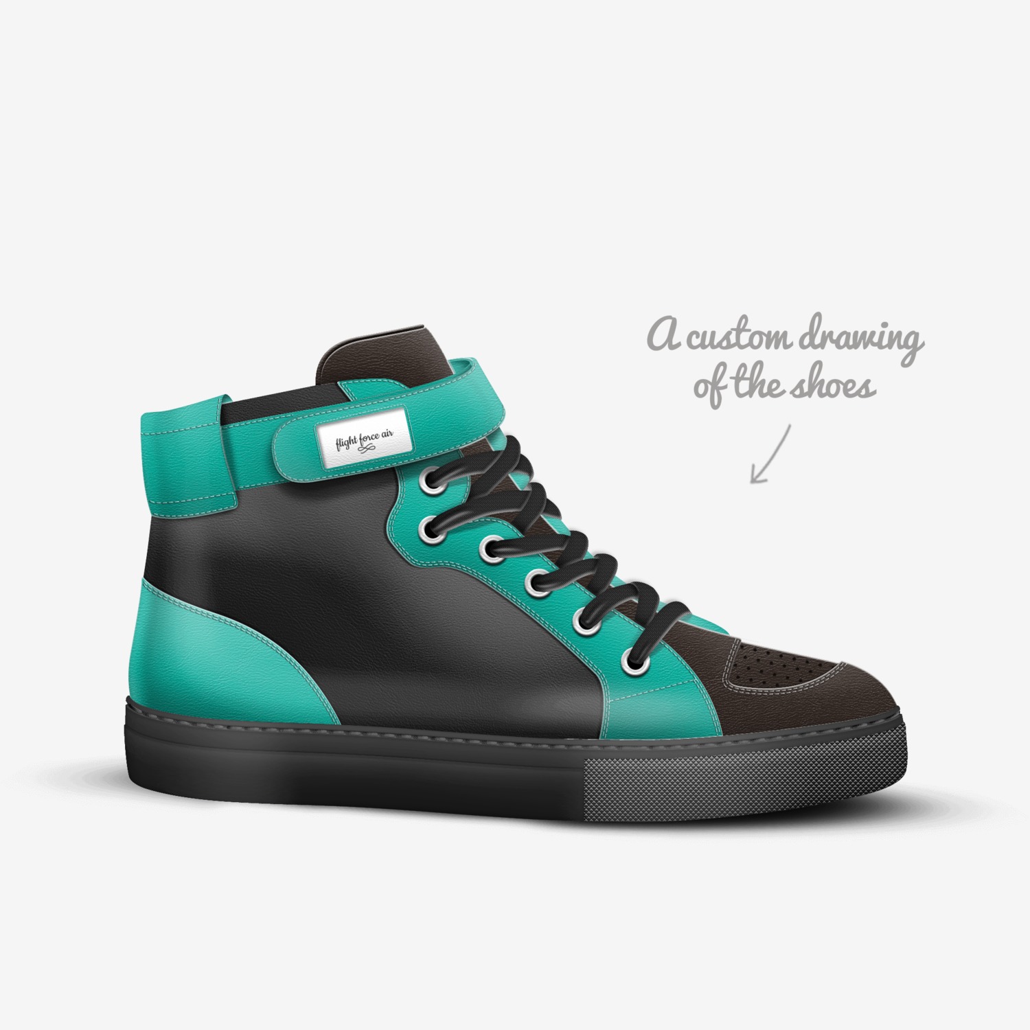 flight force 2.0 custom made in Italy shoes by Daniel Bell-romaniuk | Sketch view