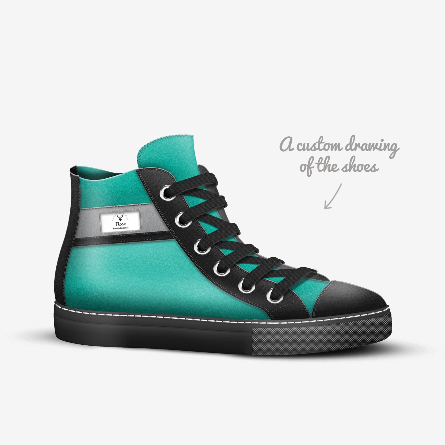 Noor custom made in Italy shoes by Alishba Noor Ahmad | Sketch view