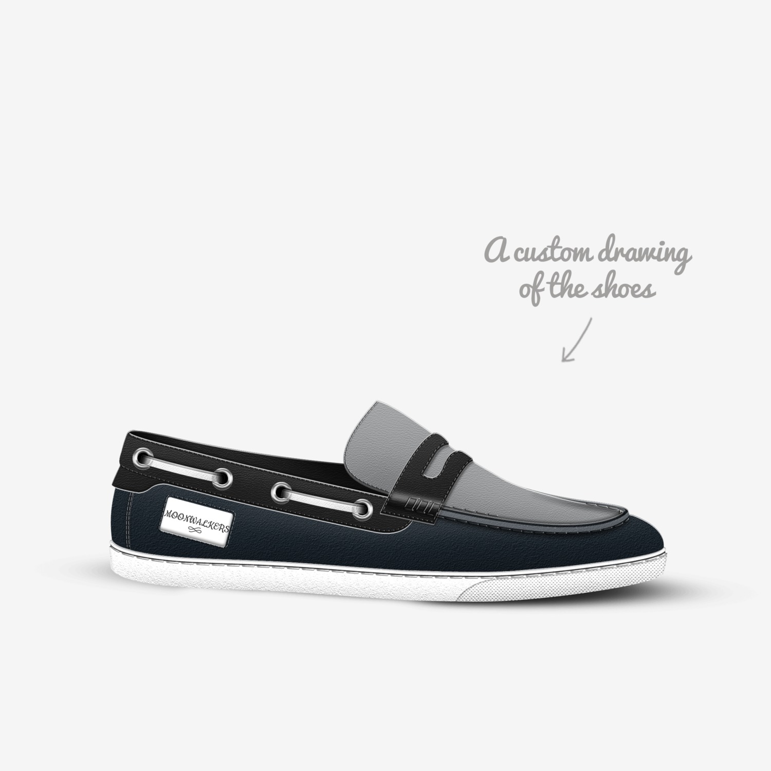 MOONWALKERS custom made in Italy shoes by Robert Maxwell | Sketch view