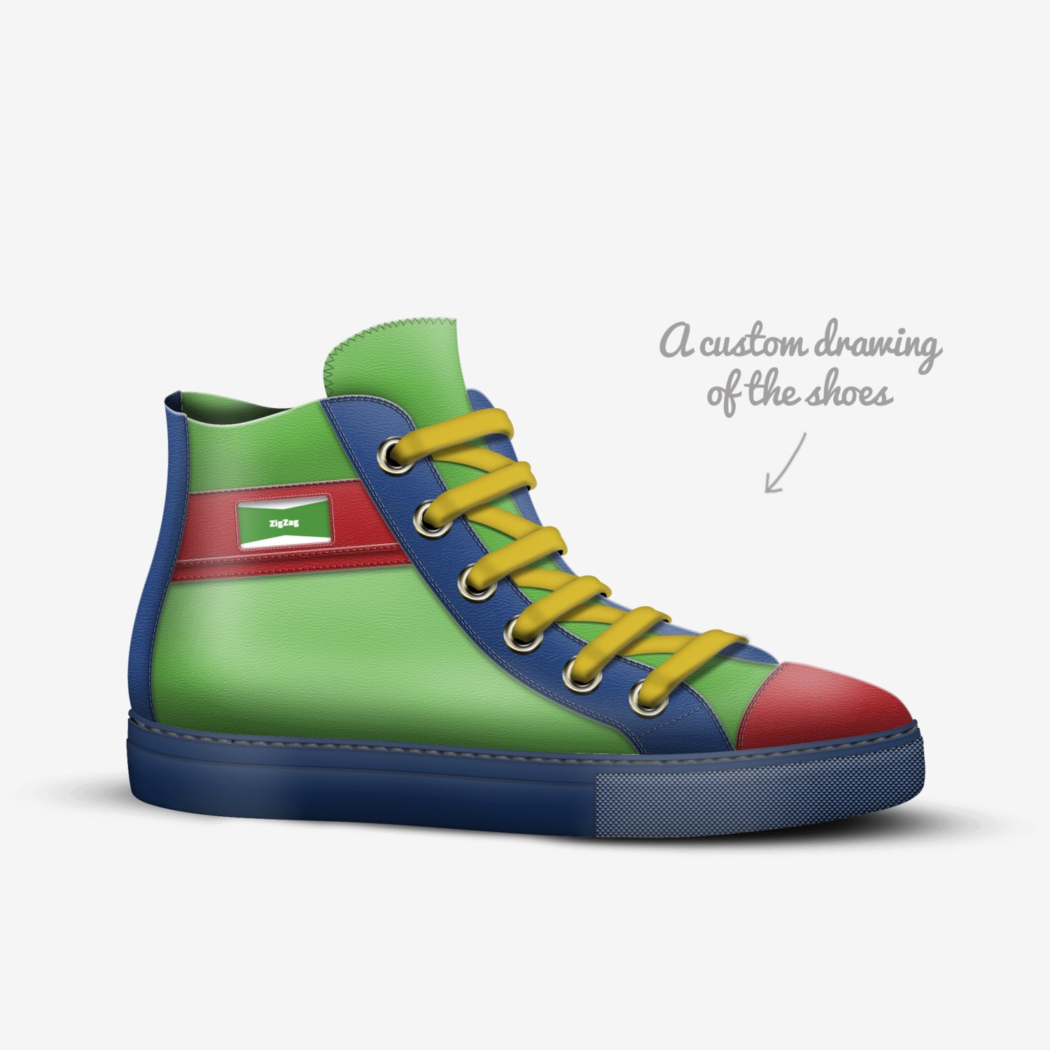 ZigZag custom made in Italy shoes by Jake Deboever | Sketch view