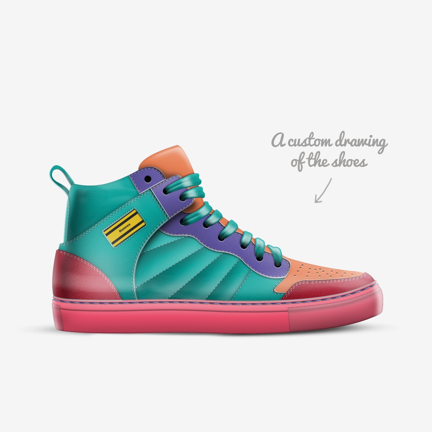 Konvex custom made in Italy shoes by Brandon Parker | Sketch view