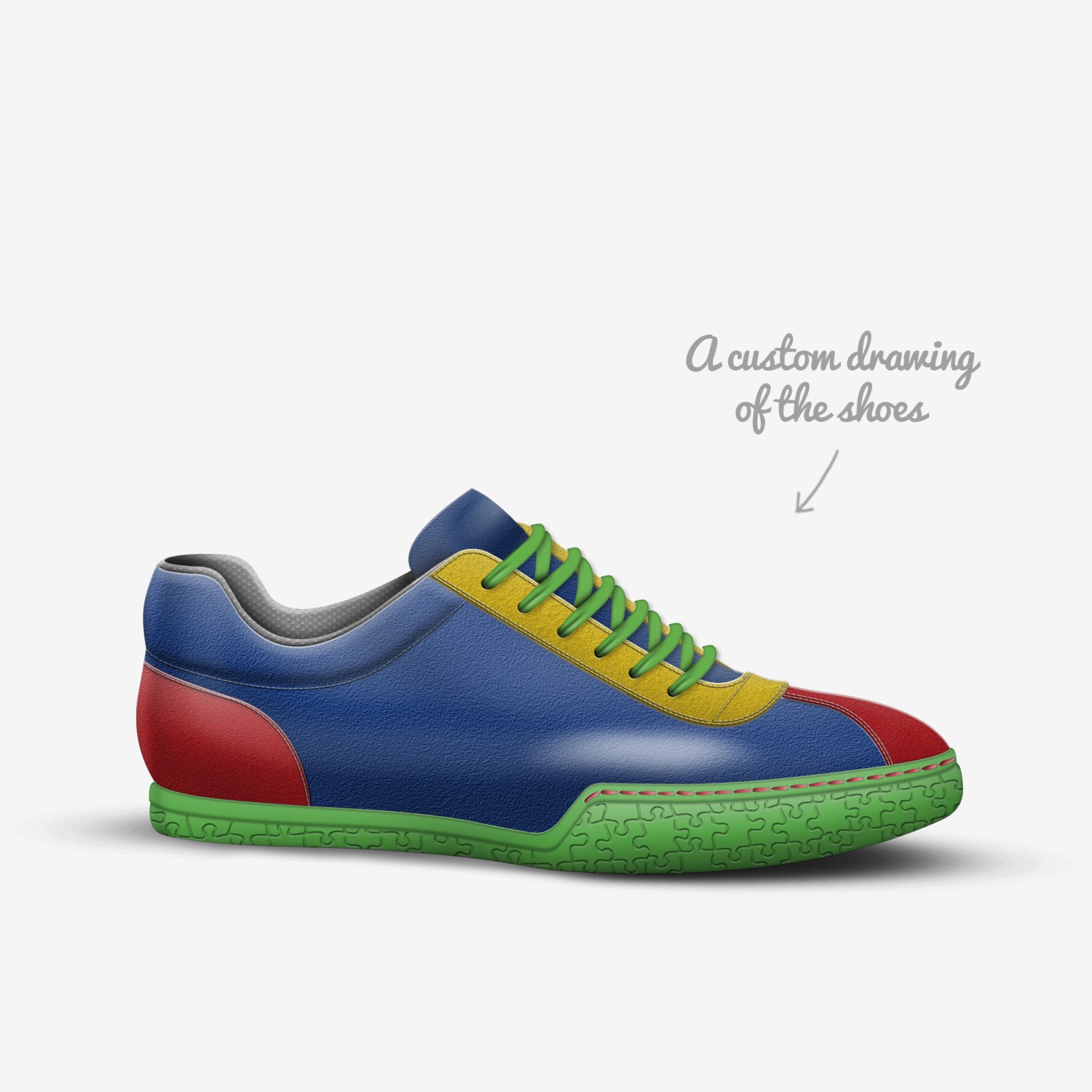 Vinnie’s custom made in Italy shoes by Vin Mar | Sketch view