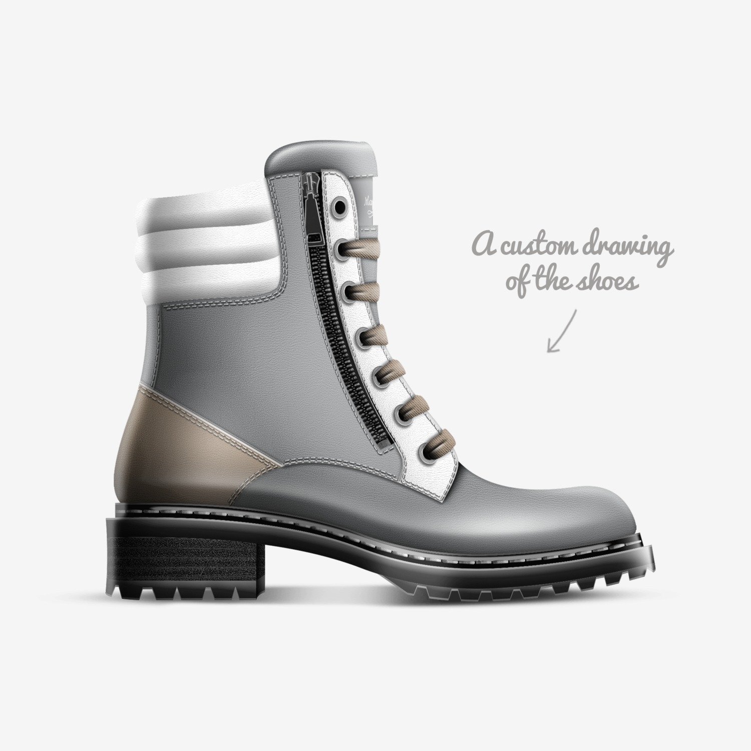 Mafia's custom made in Italy shoes by Shadia Jerome | Sketch view