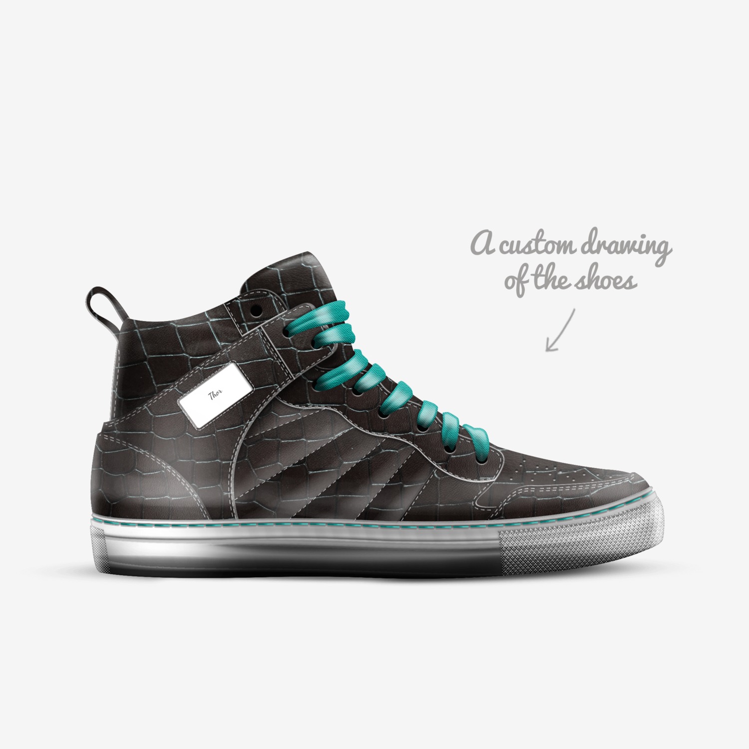 Thor custom made in Italy shoes by Nicholas Lex | Sketch view