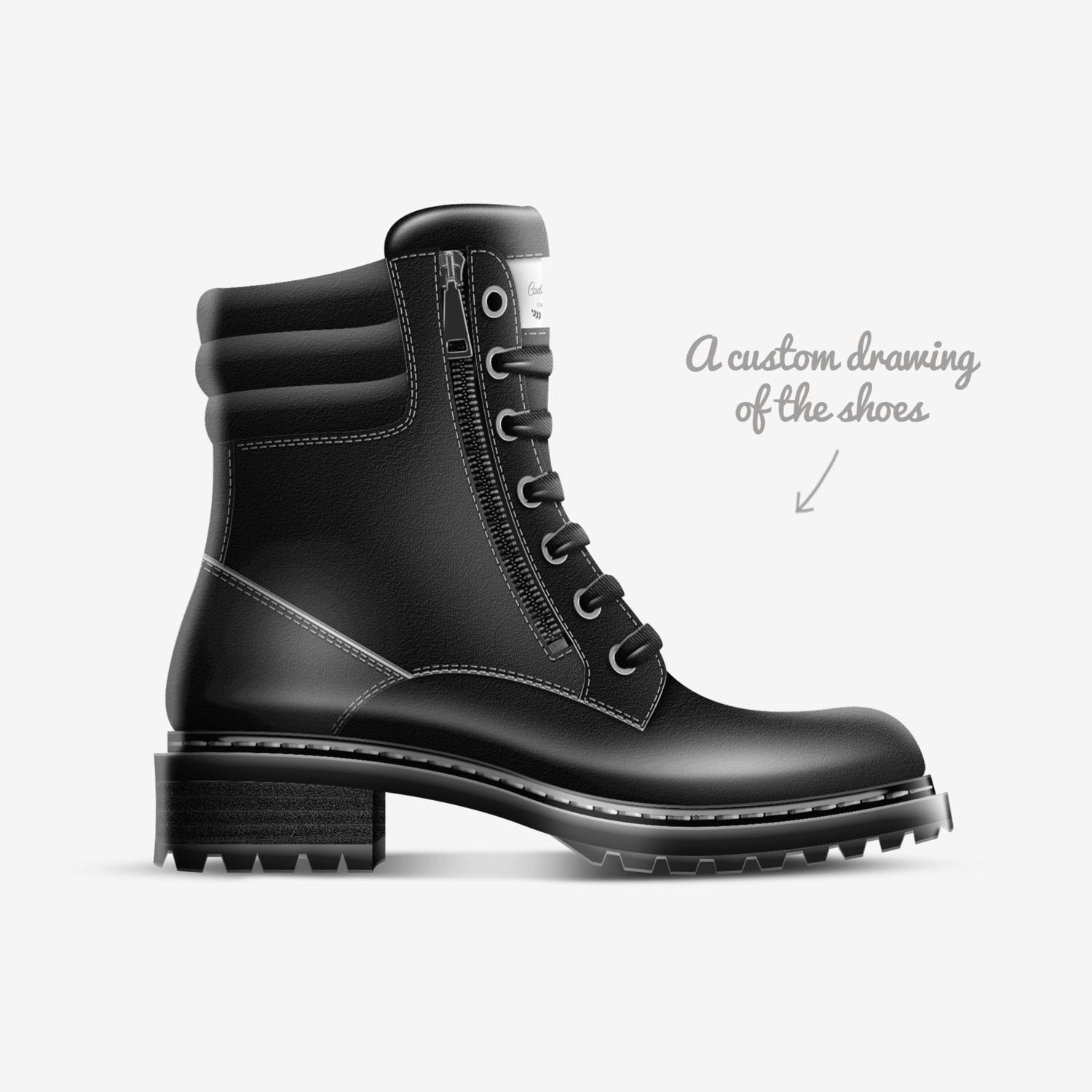 Cadence custom made in Italy shoes by Cadence | Sketch view