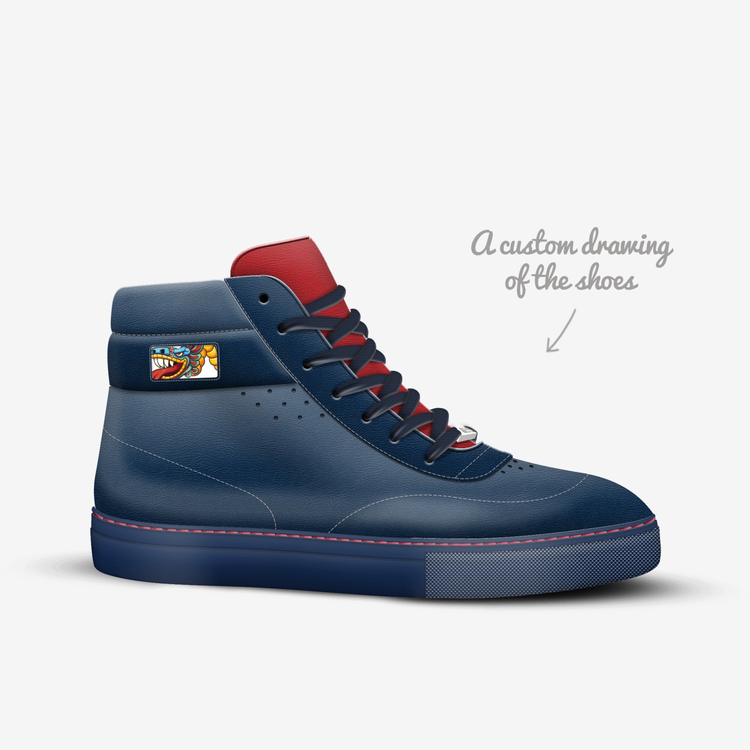 Dios custom made in Italy shoes by Jonathan Andre Cowley | Sketch view