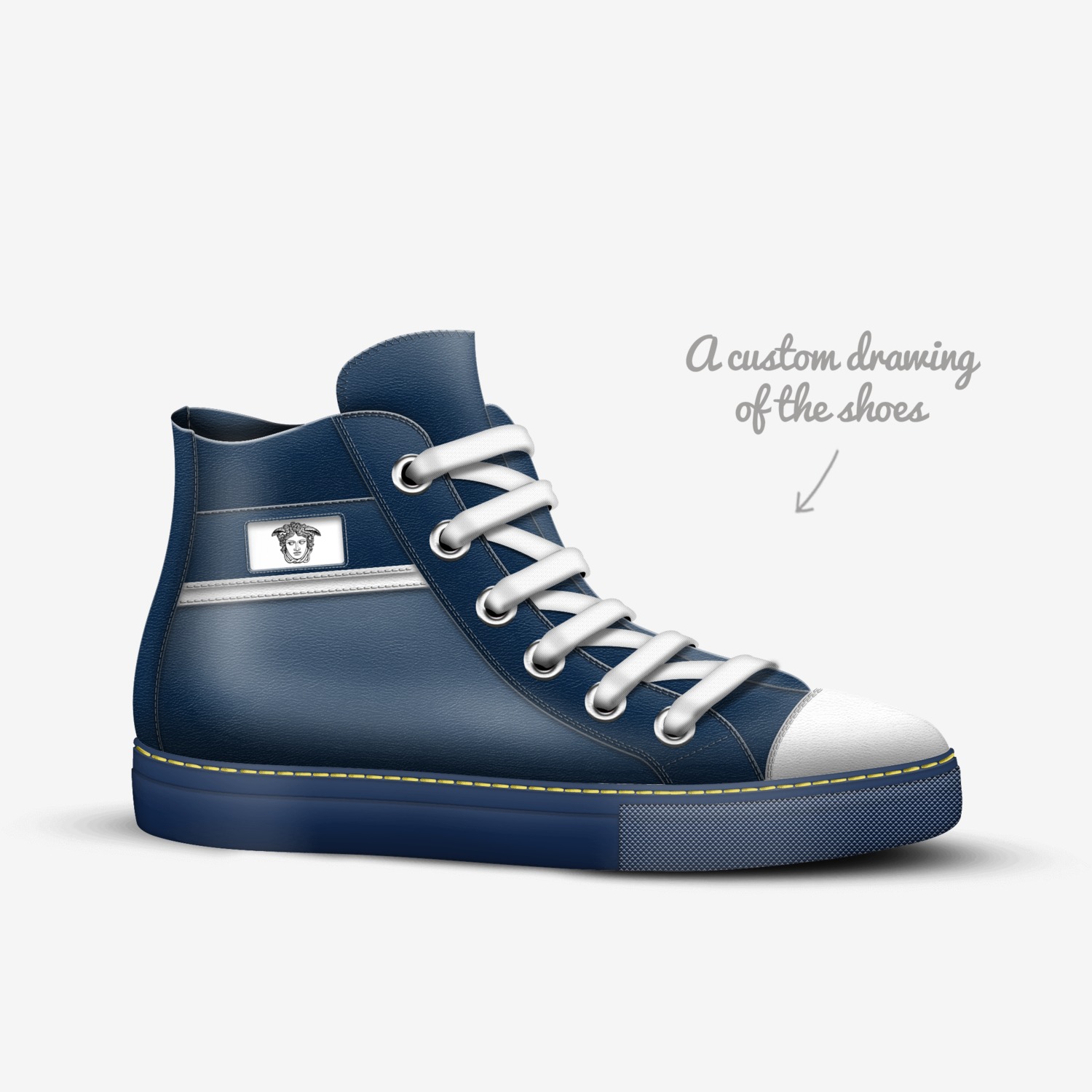 Dios custom made in Italy shoes by Jonathan Andre Cowley | Sketch view