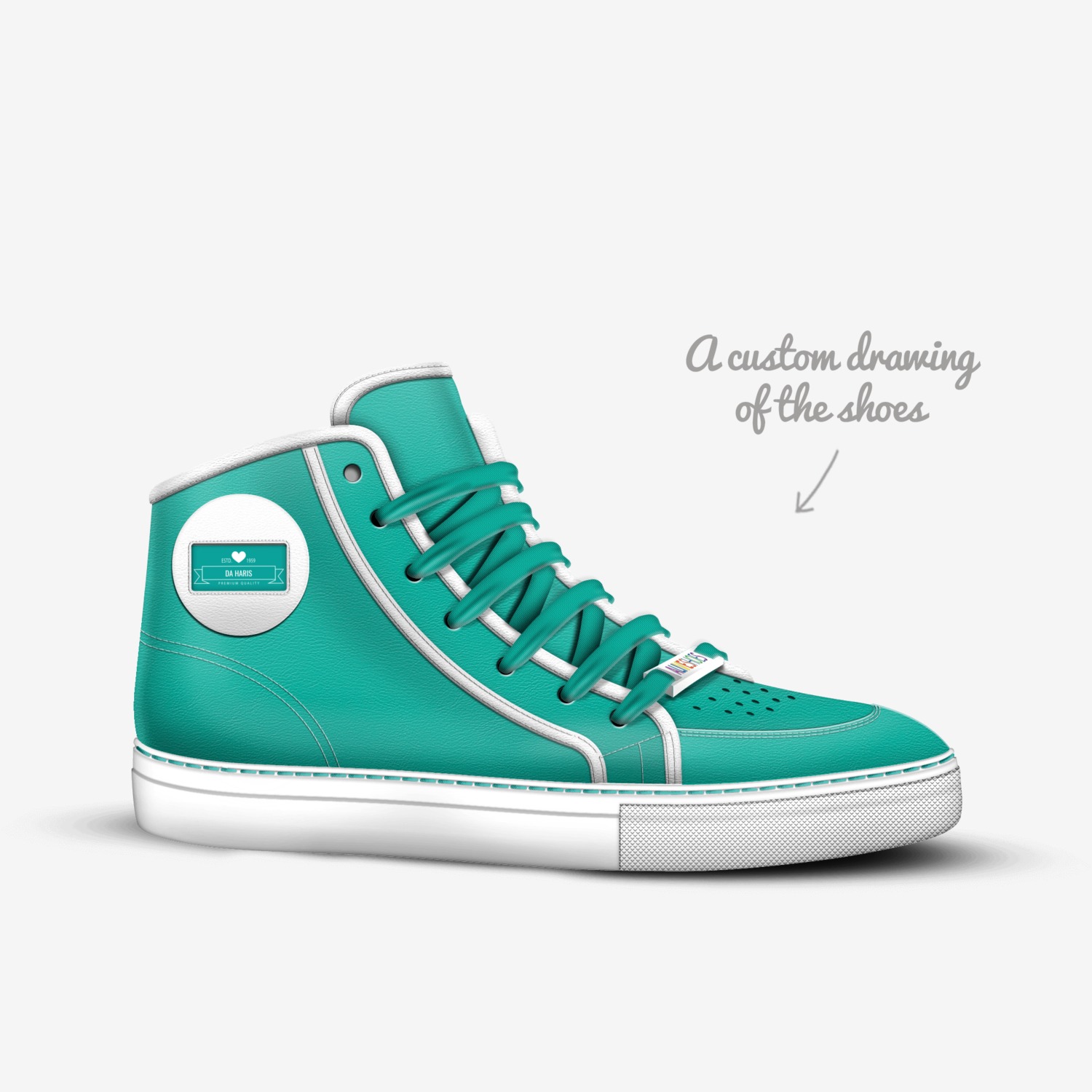 Da haris custom made in Italy shoes by Jahari | Sketch view
