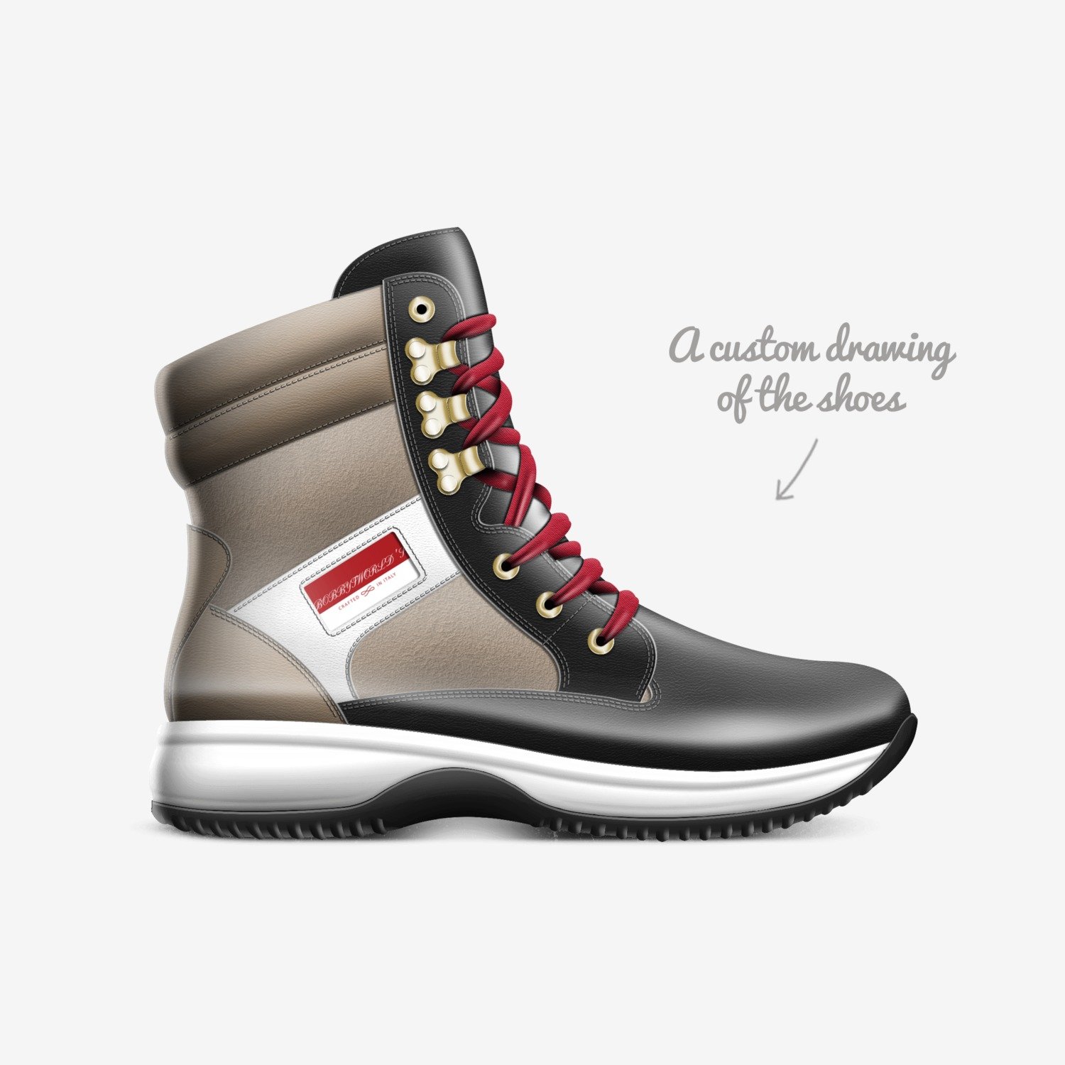 KARDI custom made in Italy shoes by Ricardo Owen | Sketch view