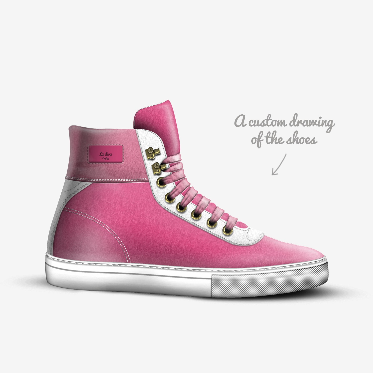Yoly custom made in Italy shoes by Yolanda Martinez | Sketch view